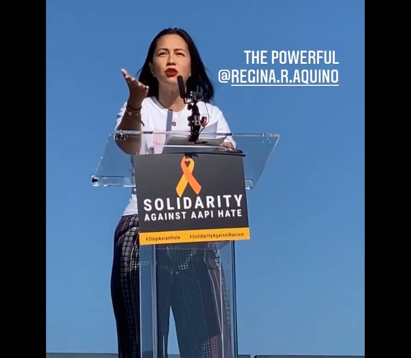 Giving the keynote speech at the Solidarity Against AAPI Hate Rally