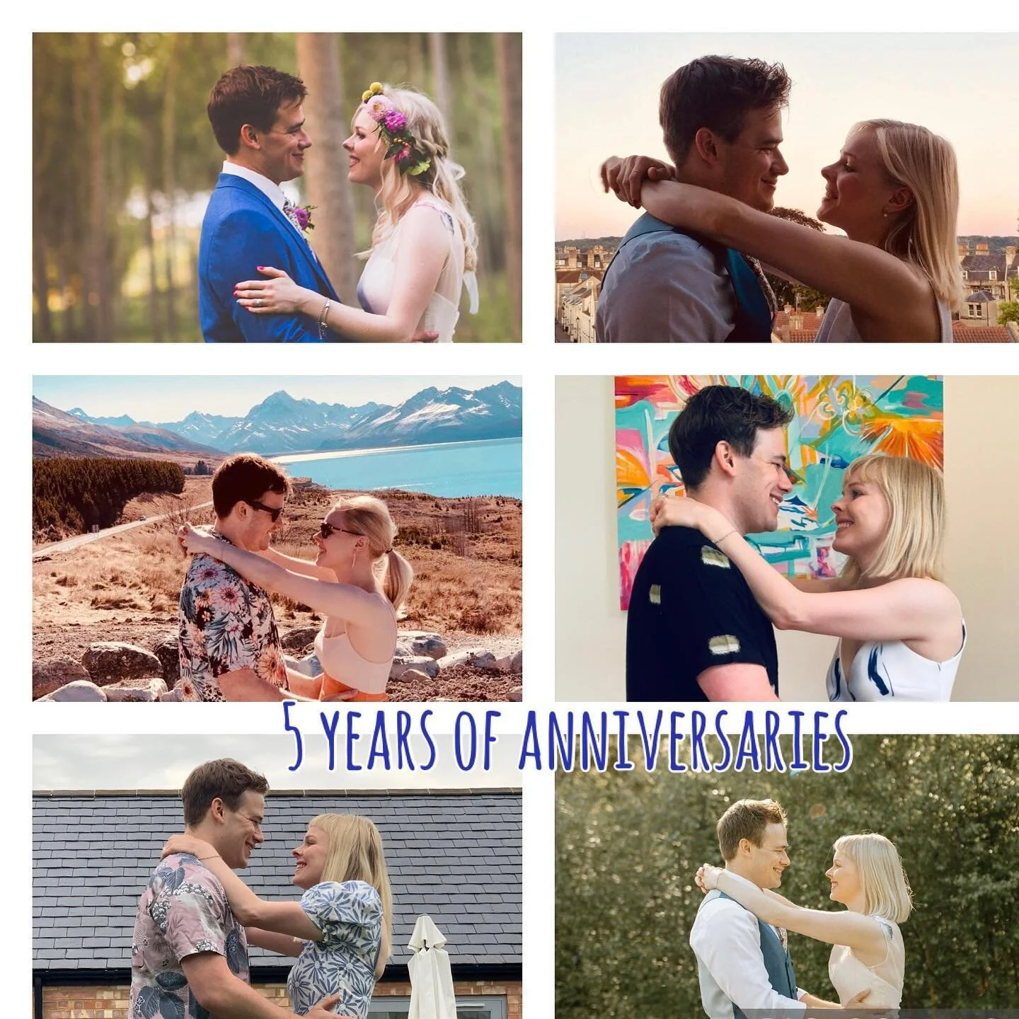 5 years married 
And what an adventure it has been already.  It has been full of injuries, faith, traveling, joy, music, theatre, food, dancing, tears, anxiety, friends, family, lockdowns, celebration, love, creativity, boldness and faith. 
.
God has