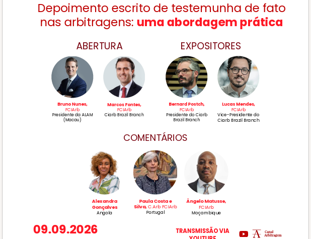 Webinar - Depoimento escrito de testemunha de fato