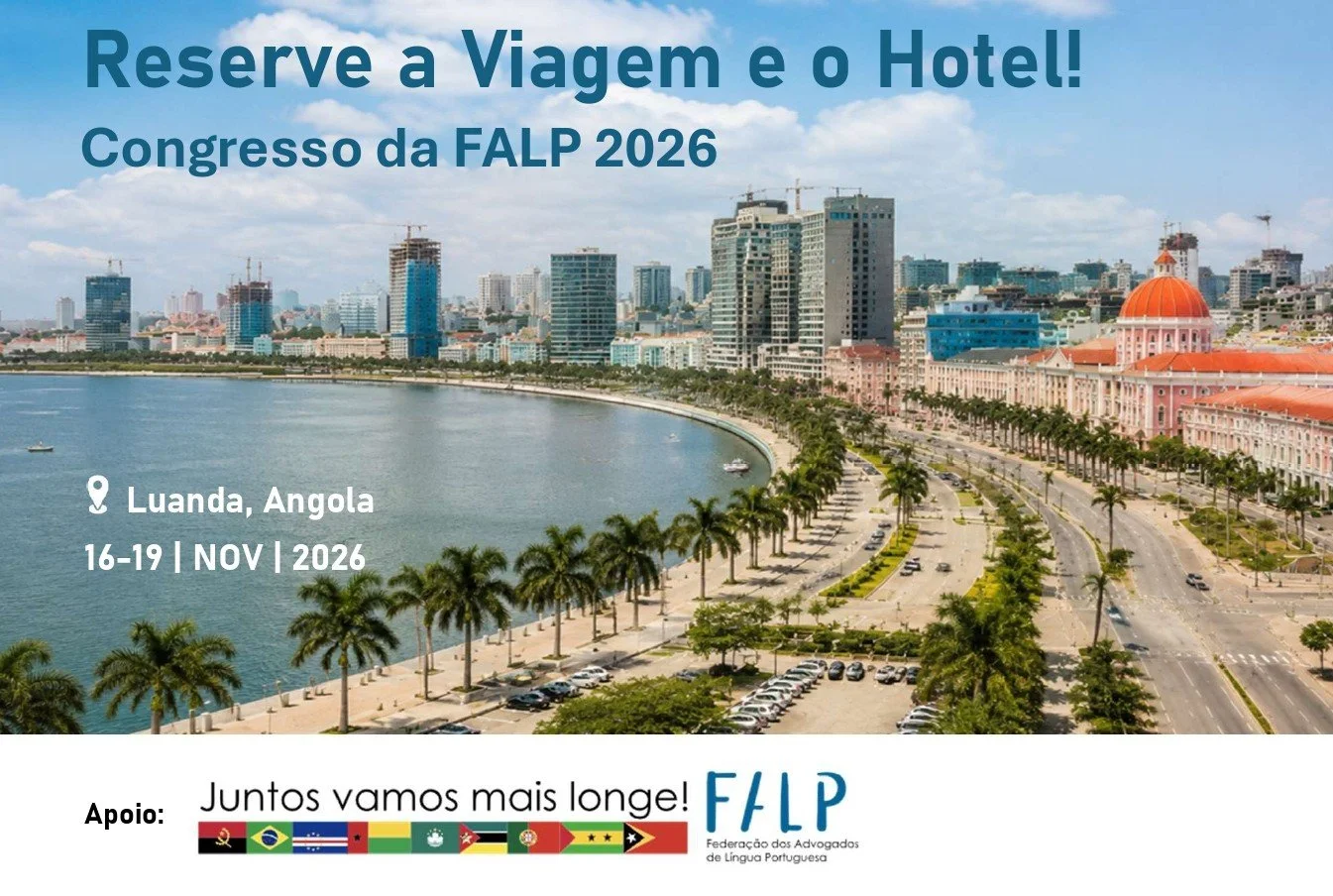 Congresso FALP 2026, Luanda - Reserva de Hotel e Viagem