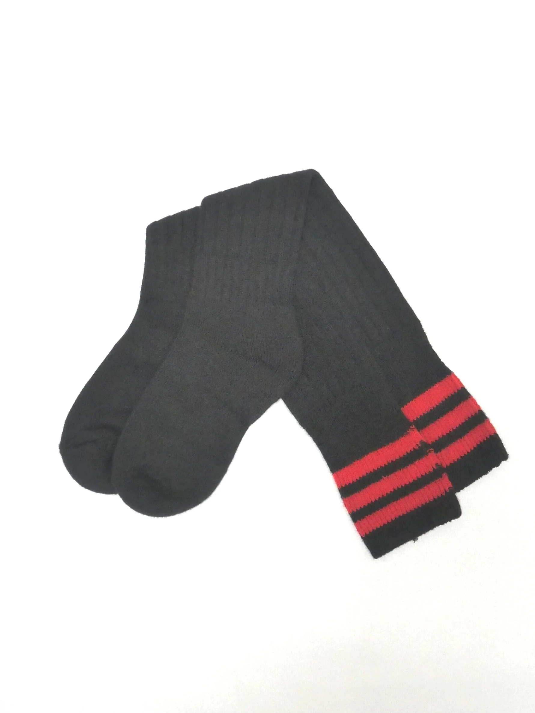 Deadstock football socks - black and red