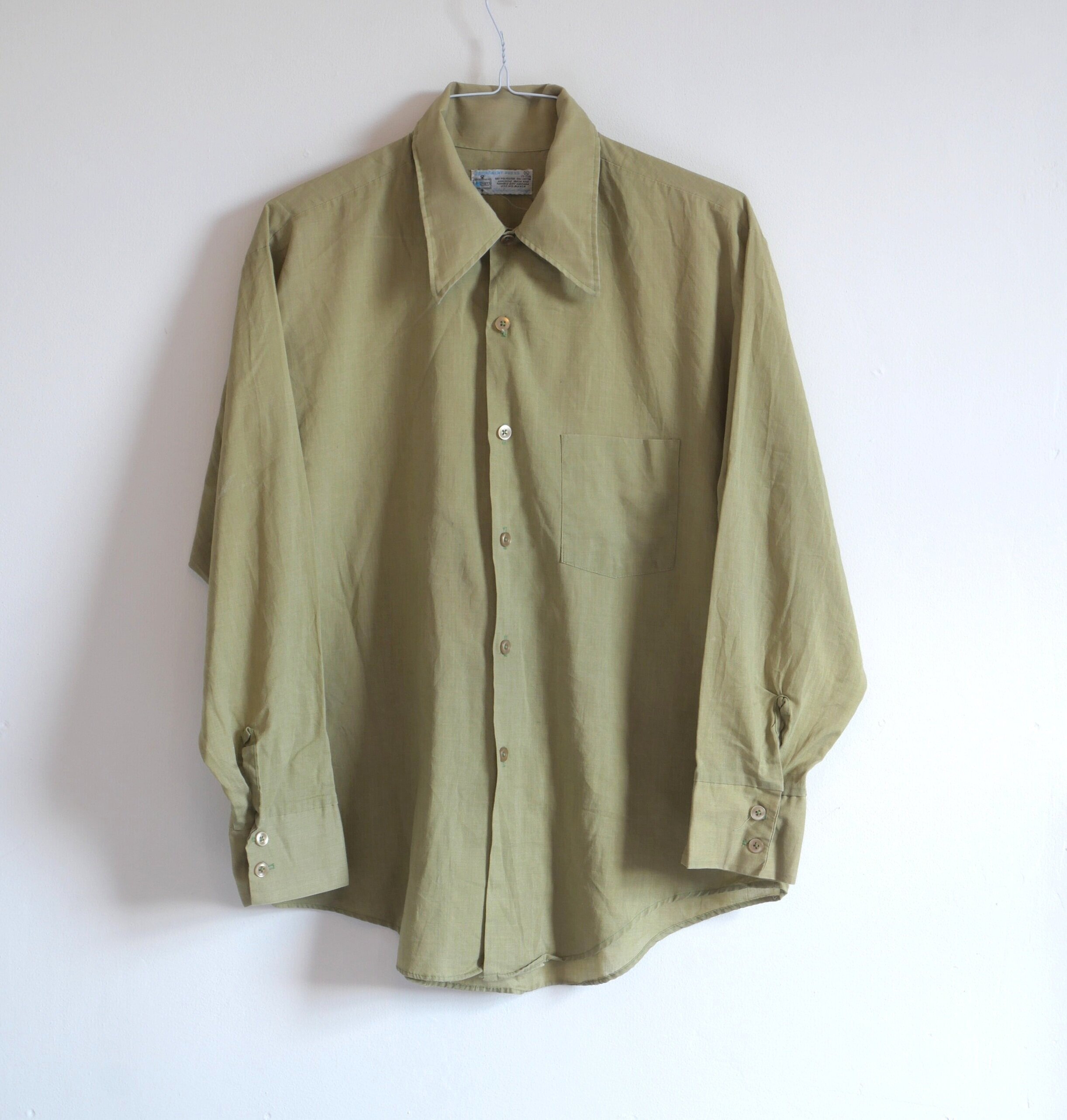 Sears Green 70s Long Sleeved shirt. 