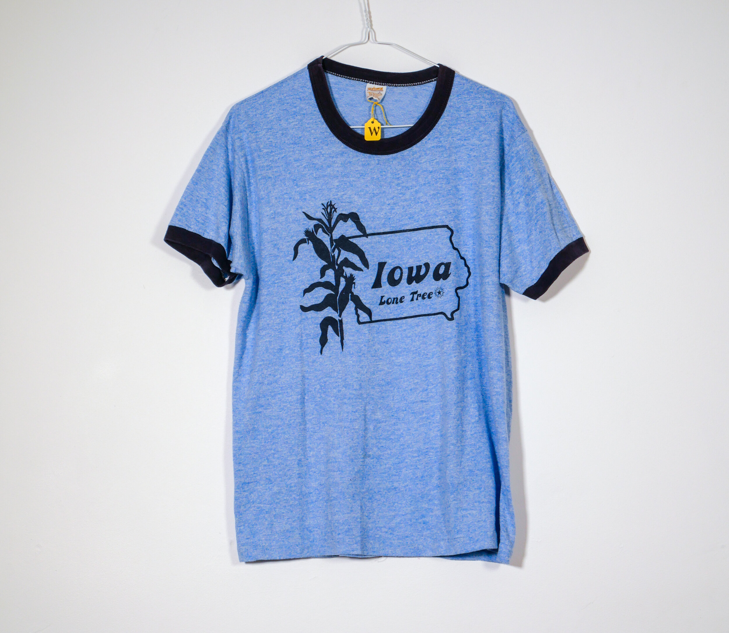Blue ringer t shirt 1970 IOWA