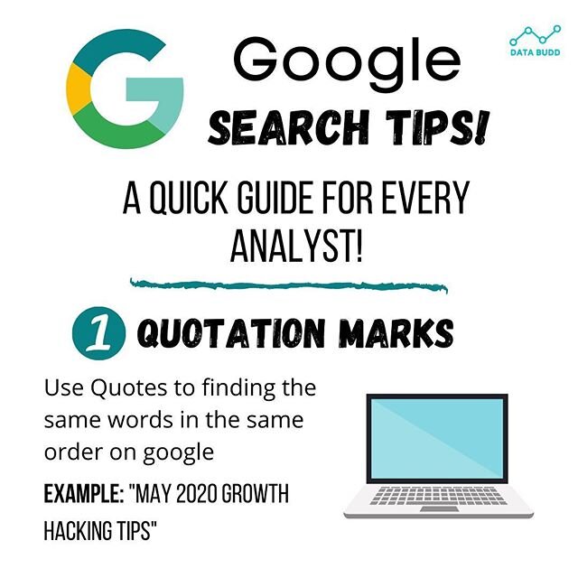 As a data analyst or data scientist, you often need to search important information on Google 💻 
Knowing how the search function on google works really does help you save time and get the information you need! 👌🏽 P.S you can often find &ldquo;hidd
