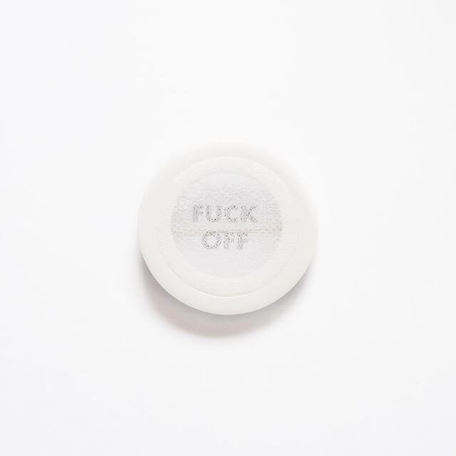 ANTIVIRUS &bull; Social distancing pin &bull; This piece tries to reflect the pandemic effect on social relations. Characterised by a sterilised environment, social contact is marked by a minimum safe distance as well as a protective mask that hides 