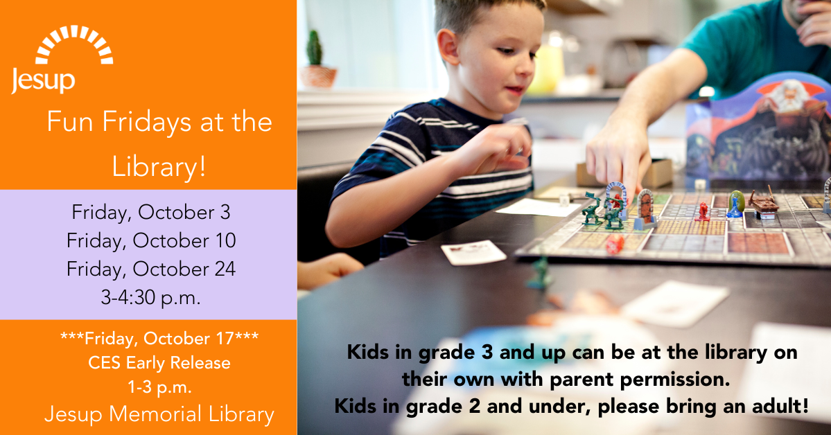 Fun Fridays at the Library! — Jesup Memorial Library