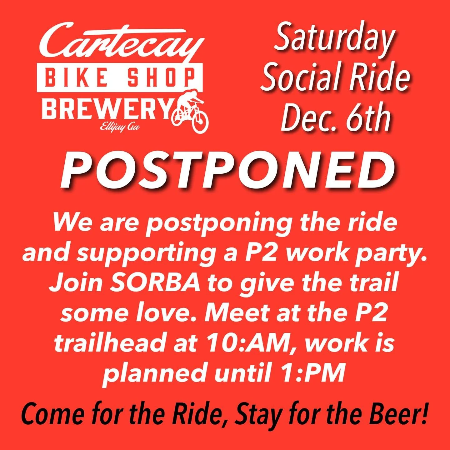 Join NGMBA for a Pinhoti 2 work day. They are meeting at the trail head at 10:AM and working until 1:PM. Wear work clothes and hiking shoes.