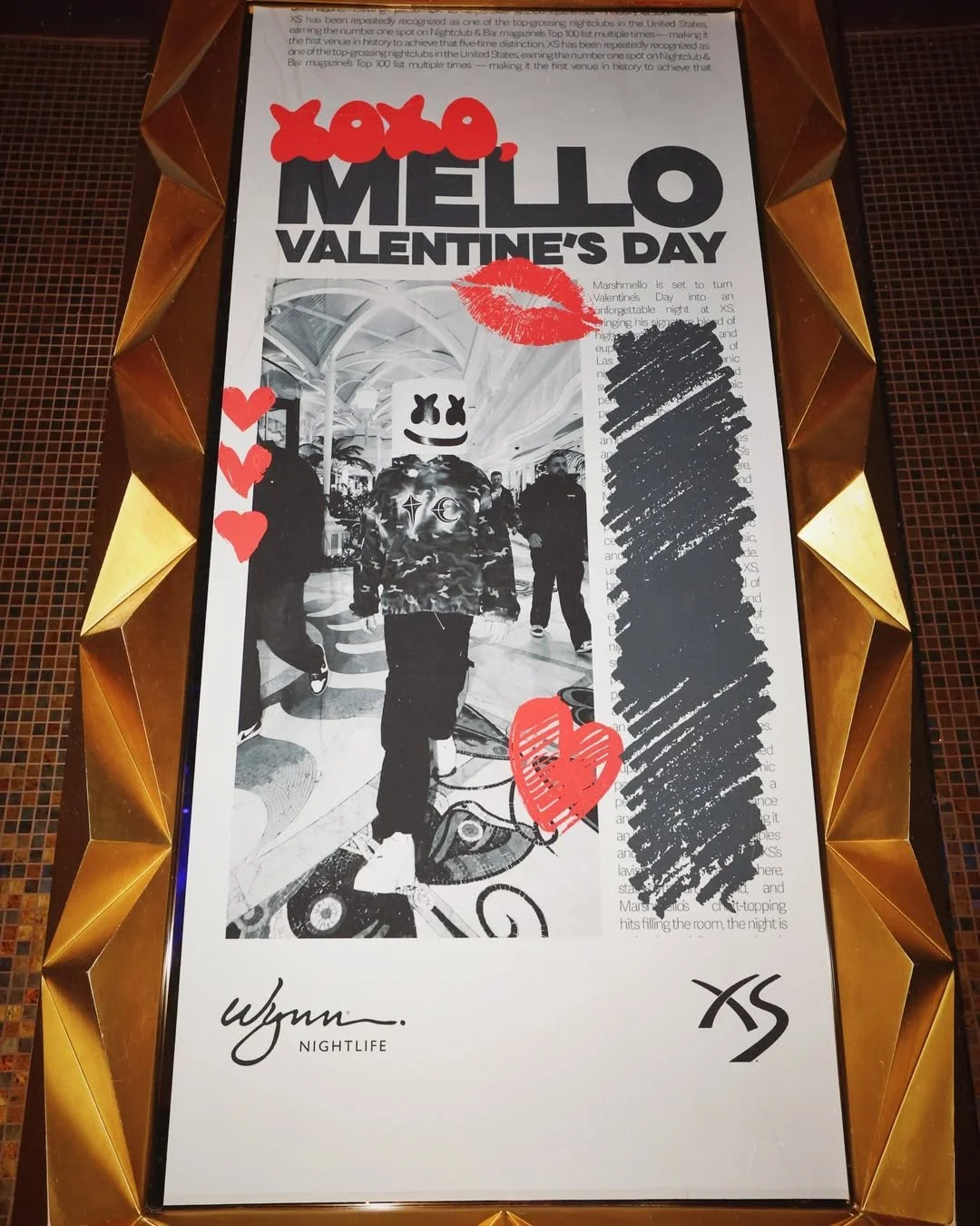 Marshmello Banner inside XS las vegas.