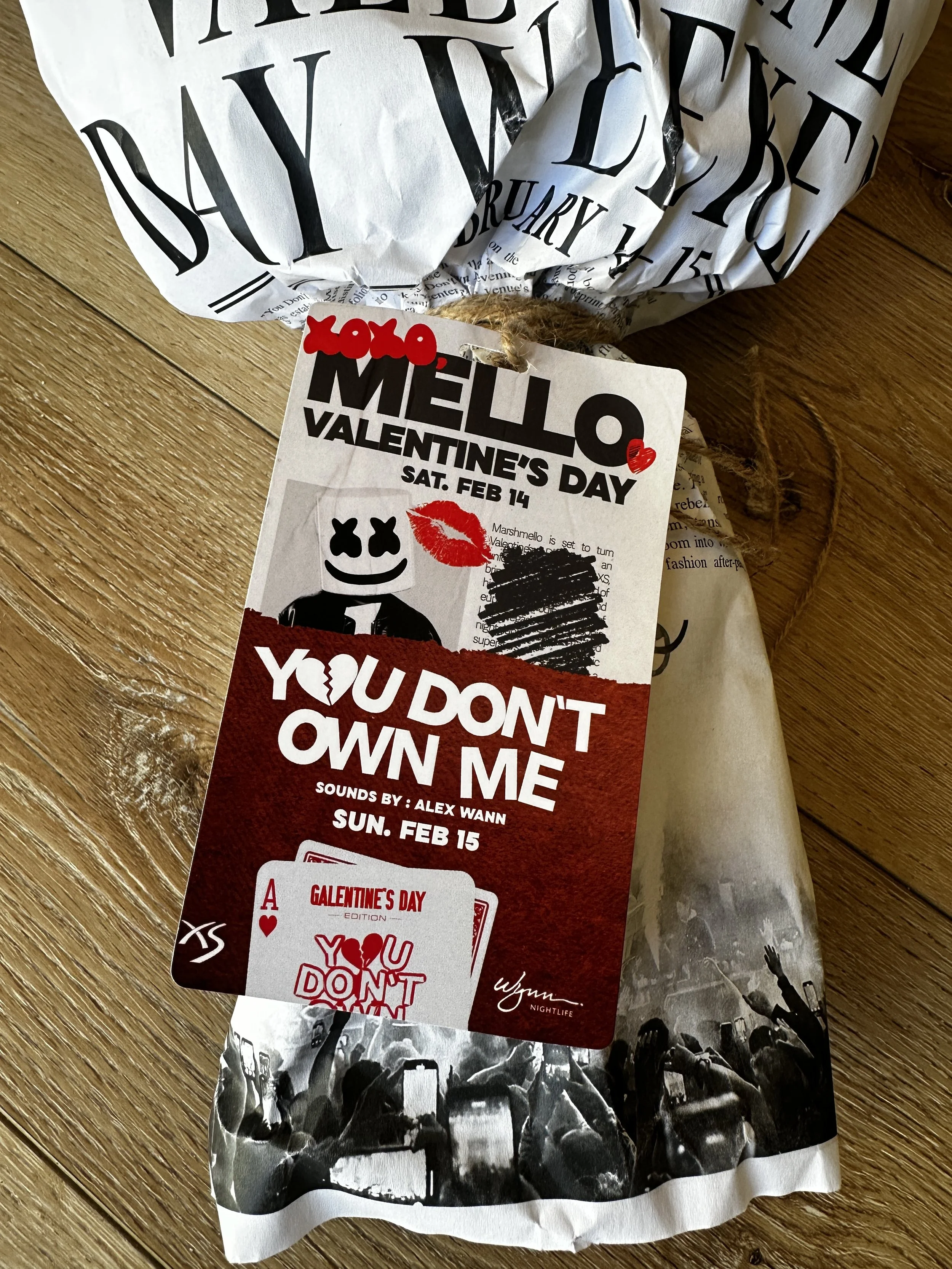 Weekend Lineup Wynn Las Vegas, Marshmello, Calvin Harris roses drop.
