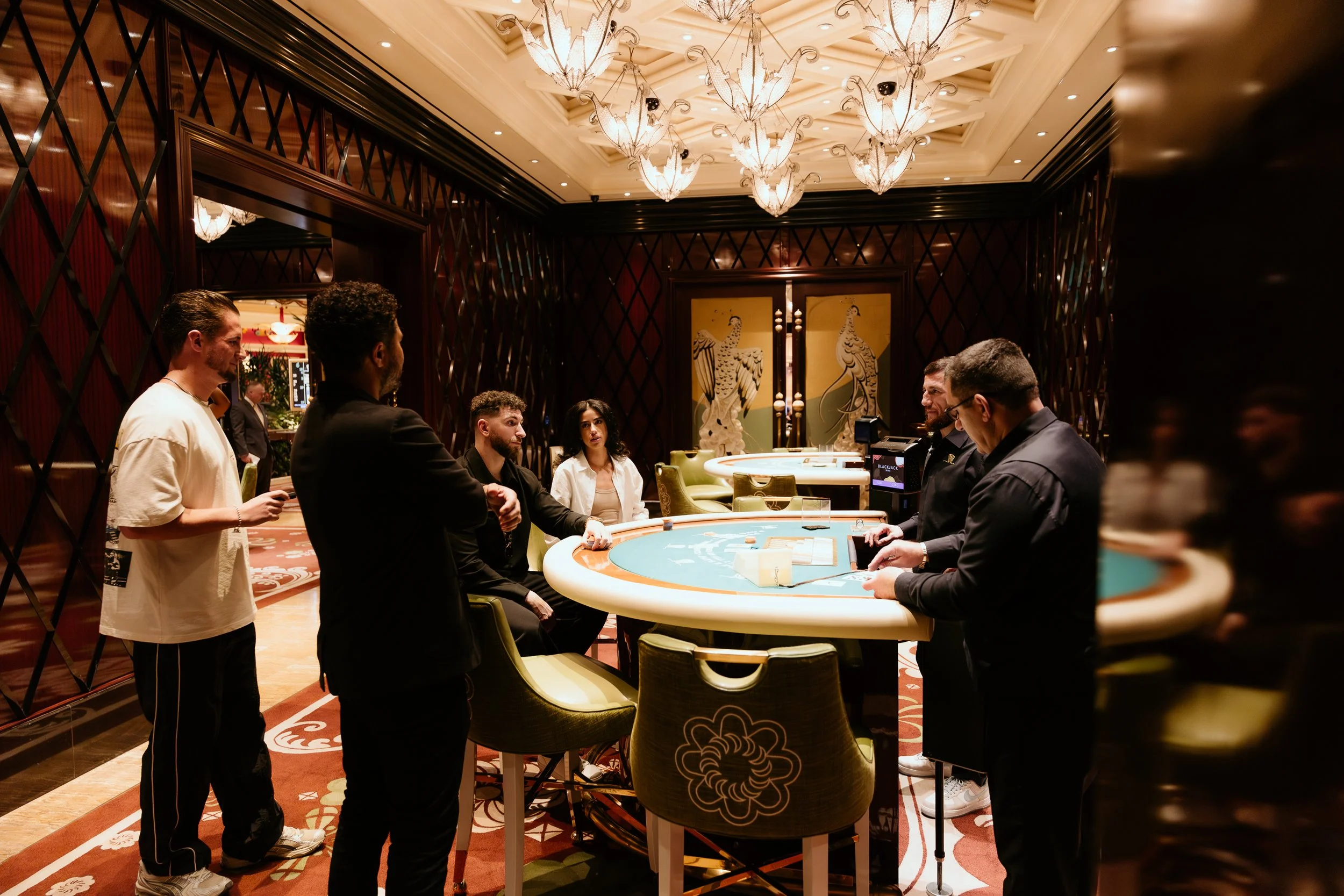 On Set with Merab Dvalishvili inside the Encore Poker private room.