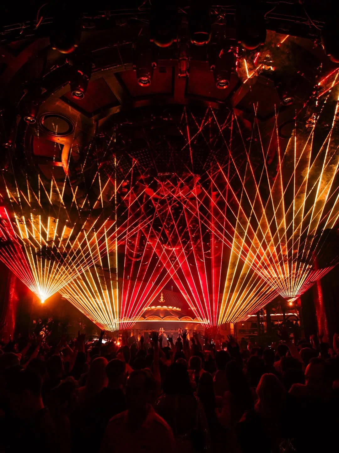 Lasers inside XS Las vegas Wynn Race Weekend 2025