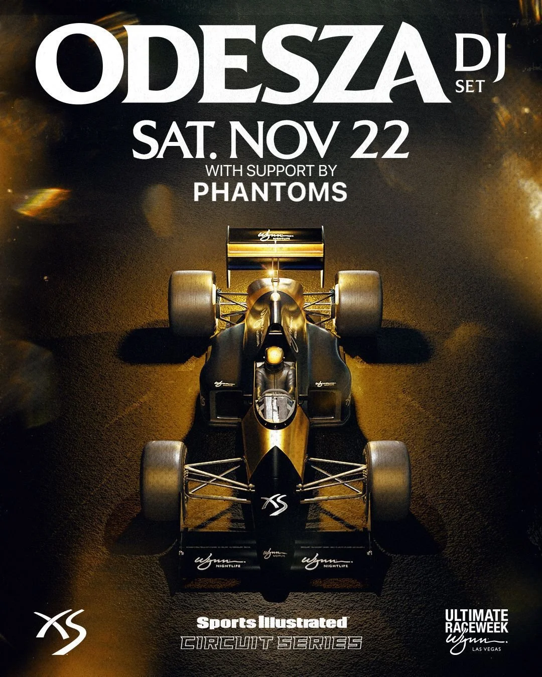 Odesza DJ Set - XS Las Vegas Wynn Nightlife Race Weekend Saturday, November 22 2025 Nightclub Flyer