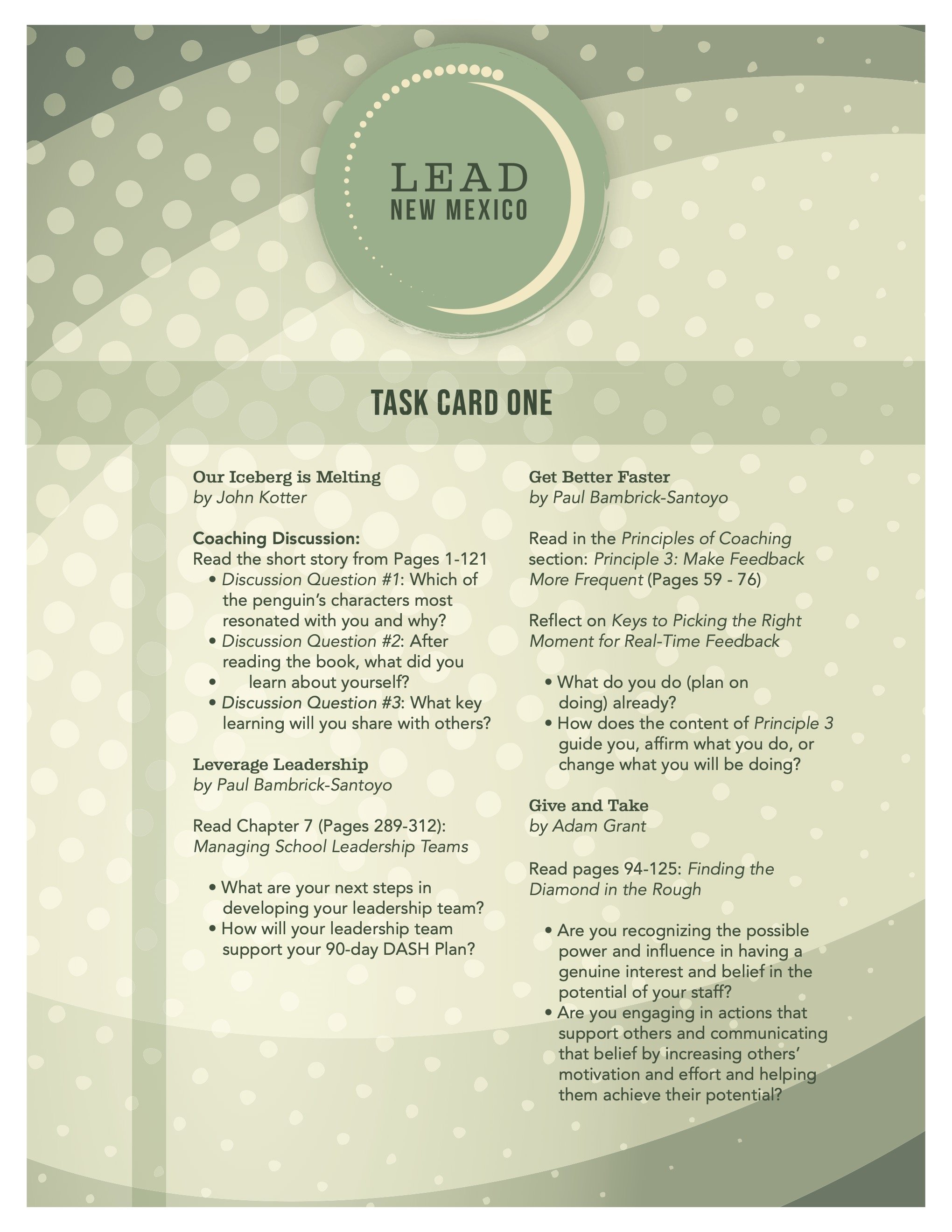 LEAD Task Card 1 2023-24