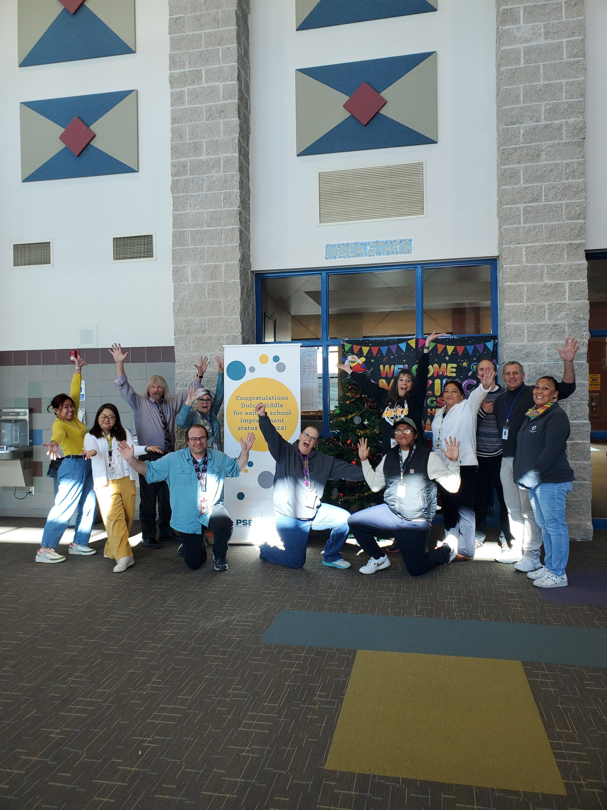 Dulce Middle School: Dianne Gargar, Special Education Teacher; MA. Teresita s, Celo, Science; Daniel Loper, English Language Arts; Nancy Jobe, Principal; Nicholas Genovese, Special Education Teacher; Shawna Garcia, Physical Education Teacher; Talbret