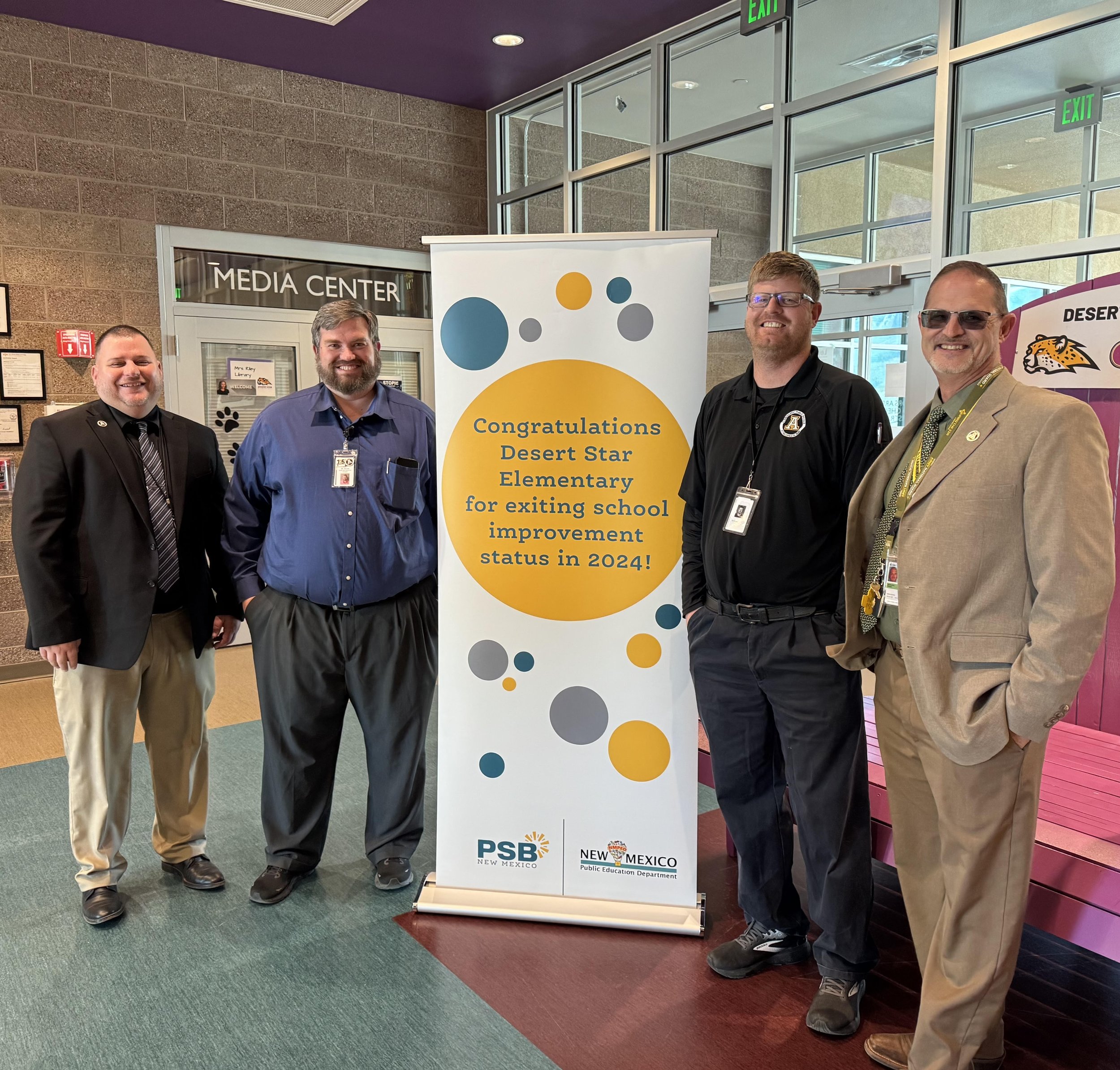 Desert Star Elementary School: Superintendent Michael Crabtree; Deputy Superintendent, Steve Starkovich, Principal, David Shriver, Assistant Principal, Bill Turner Jr.
