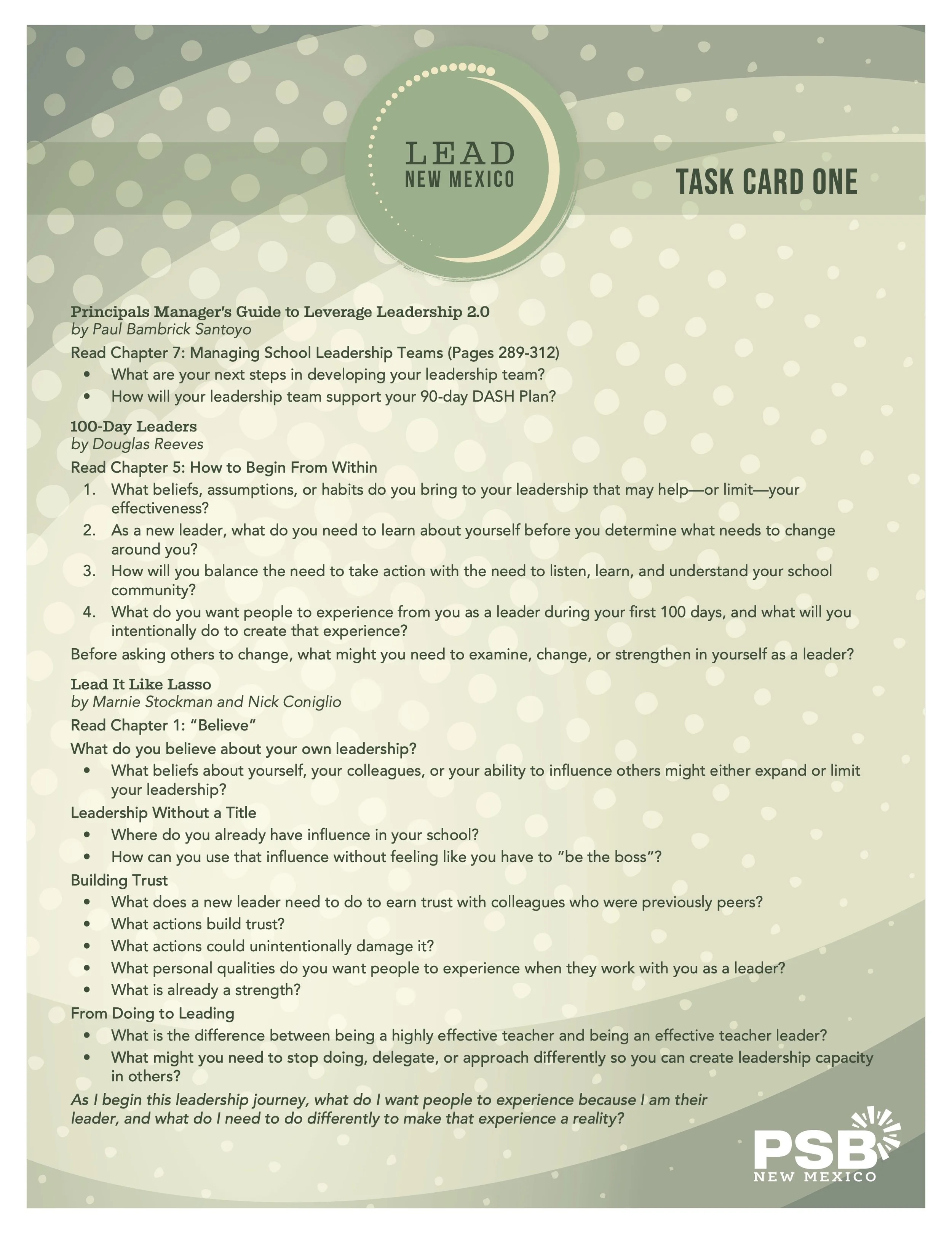 PSB_LEAD_TaskCardONE_2026