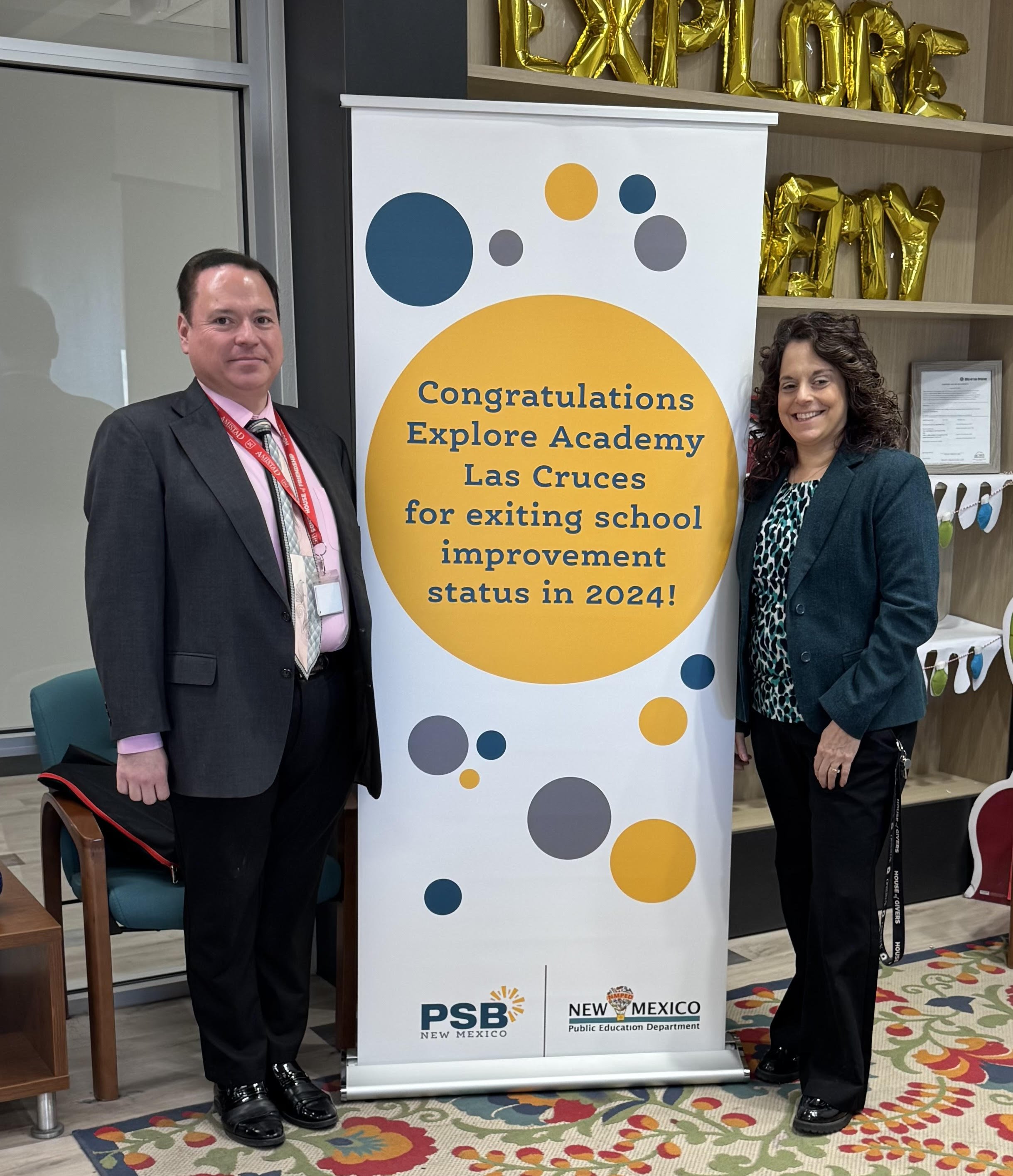 Explore Academy Las Cruces: Head Administrator Dr. Toni Hull; Assistant Principal Antonio Zapata