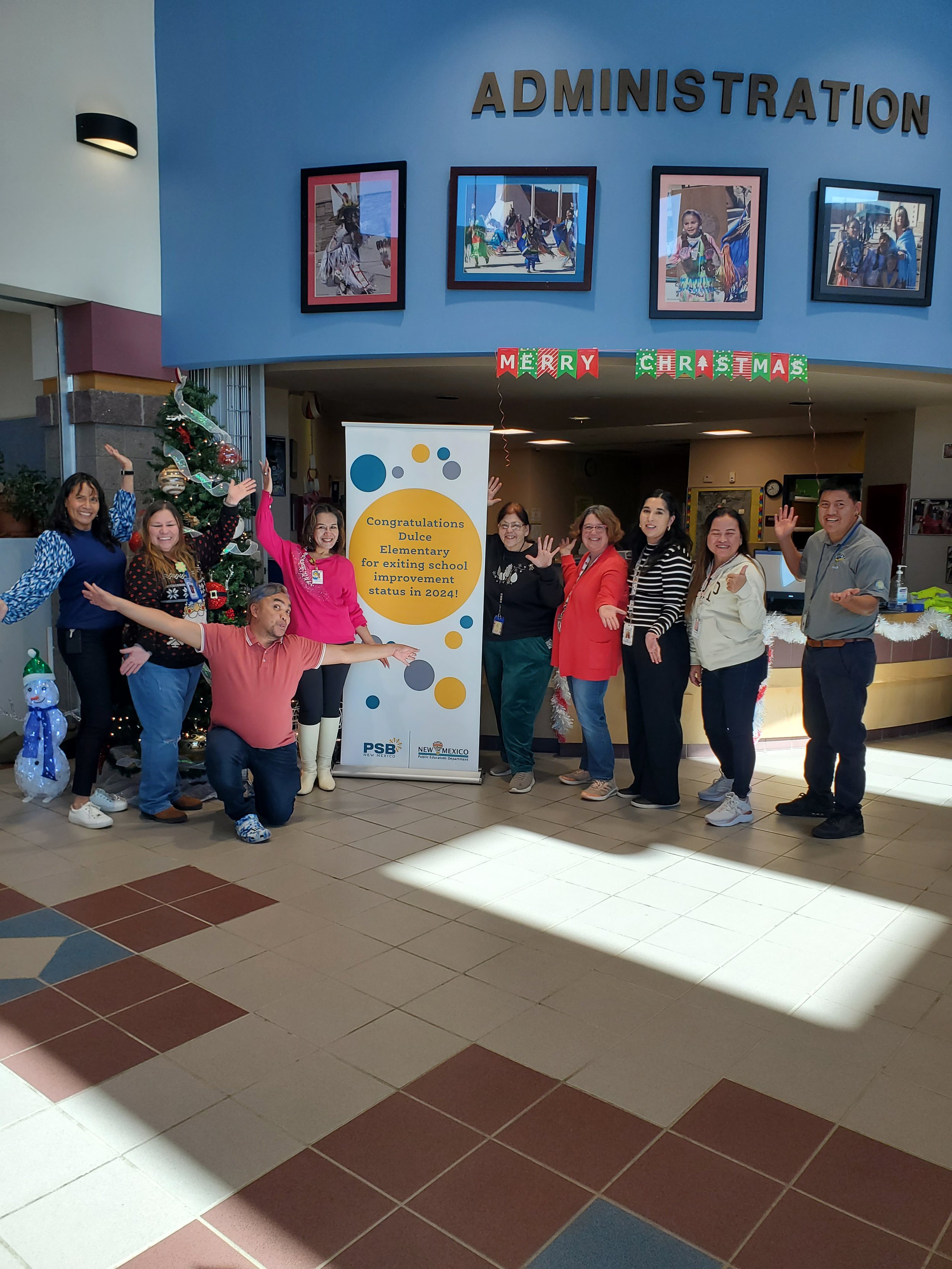 Dulce Elementary: Nicole Mora Atencio, Principal; Leilani Montaño, Assistant Principal; Antonia Gleason, K-2 Lead; Ruby Maestas, Pre-K; Richard Ibarra, Kindergarten teacher; Cherry Malaque, Principal; Sandra Pixley, 5th grade teacher; Valerie Gomez,