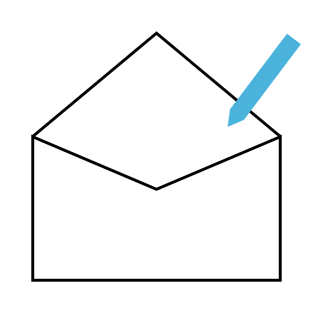 A blank three-dimensional box with an open top, blue background, and a blue pen operating on the box.