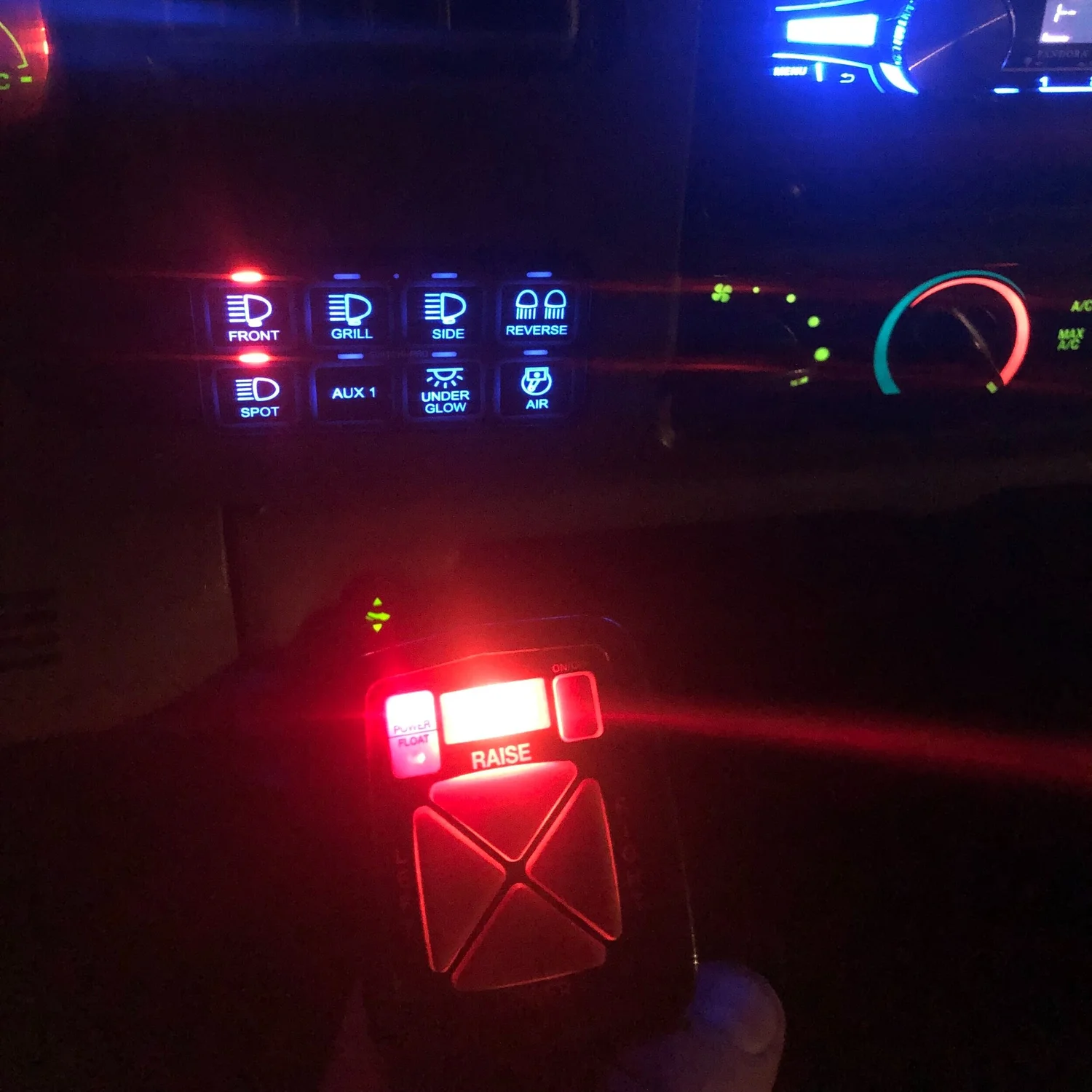 Illuminated vehicle control switches