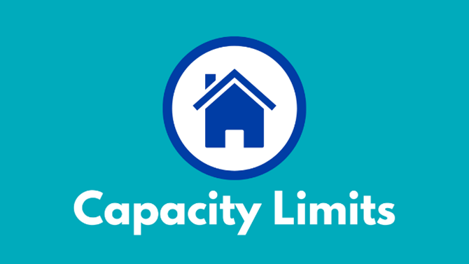 Capacity limit heading and photo of house