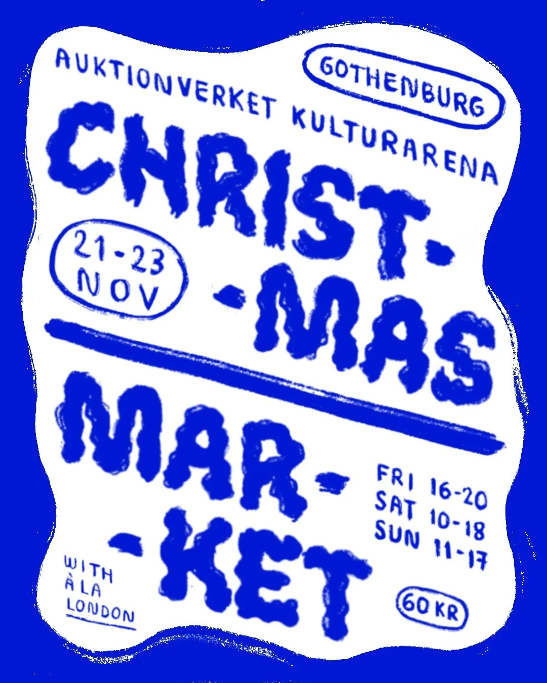 CHRISTMAS MARKET
21-23 November 

Auktionsverket Kulturarena
Tredje L&aring;nggatan 9, Gothenburg 

FRIDAY 16-20
SATURDAY 10-18
SUNDAY 11-17

I&rsquo;ll have prints, calendars, t-shirts, stickers and more!
Looking forward to meet all of you 💙

entra