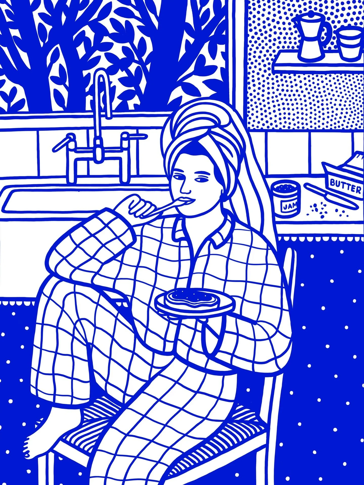 new drawing ✨ TARTINE &mdash; 2025

My contribution to @ogaleria winter collective exhibition Spoonful of Happy, an invitation to celebrate comfort food and revisit cherished memories.

#comfortfood #exhibition #tartine #blueart #artshow