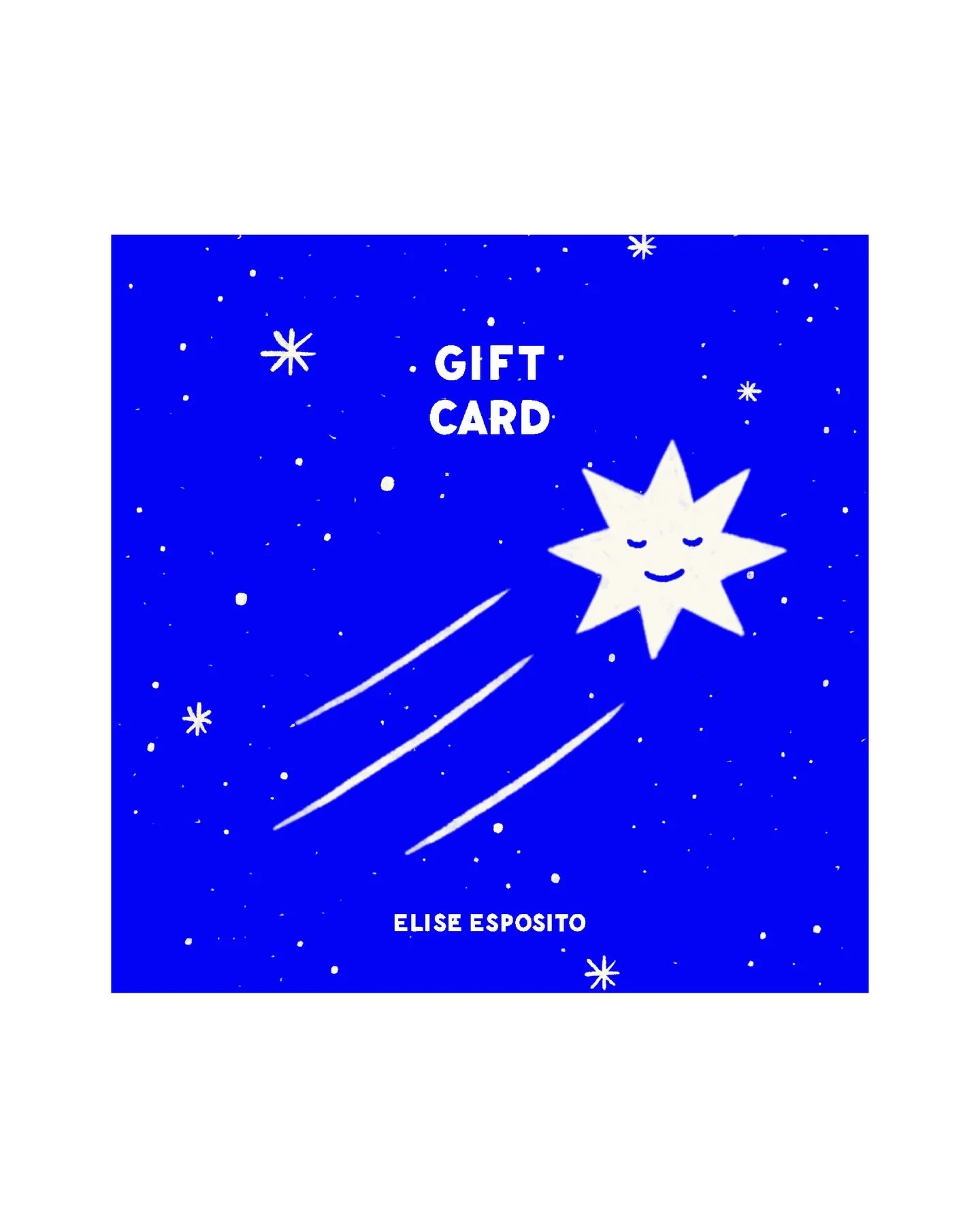 Looking for a last minute Christmas present? 🕯️

No need to worry about getting it in time or finding the perfect item, the gift card will arrive directly in your (or your loved one) inbox and allow them to choose their favorite thing from my store.