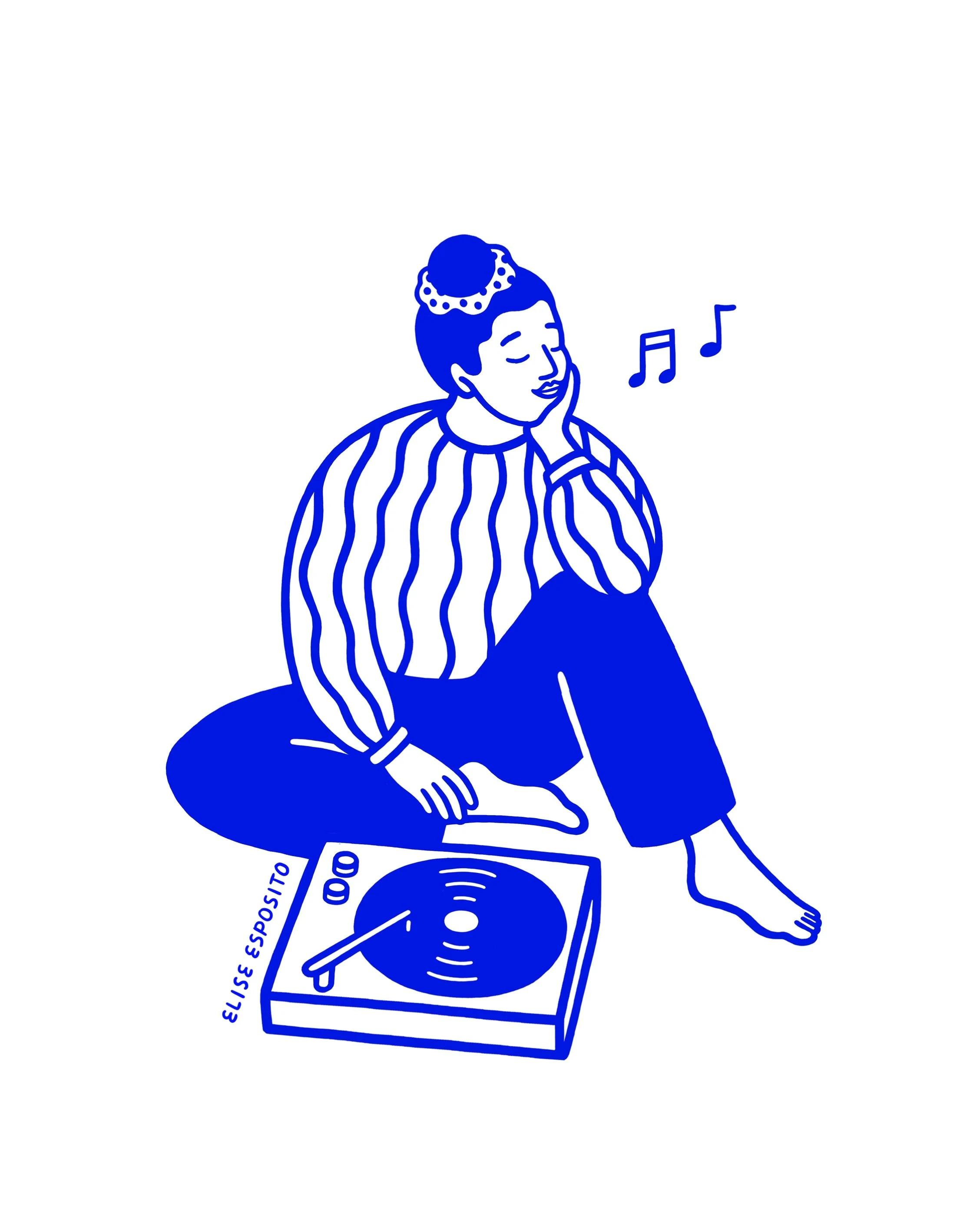 THE LISTENER &mdash; 2025

illustration commissioned by @we_are_olow 
#art #blueart #drawing #illustration #artwork