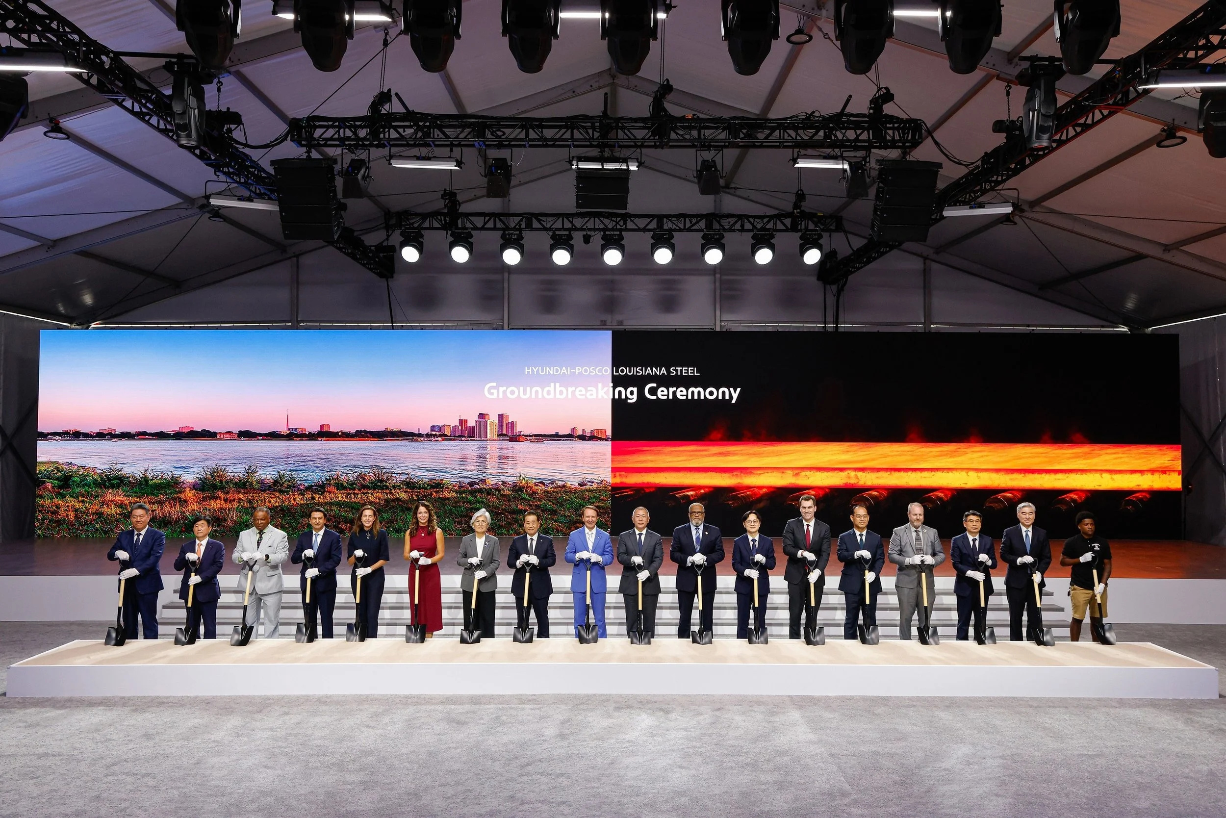 2026.09 The Groundbreaking Ceremony for the Hyundai Steel-POSCO Louisiana Steel Plant (HPLS), Full Production and LED Stage, Louisiana