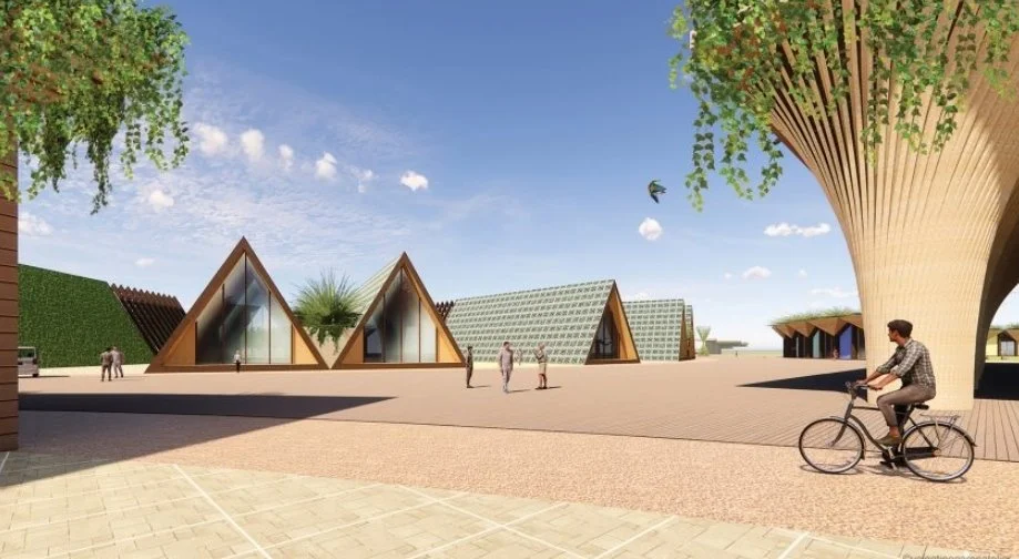 Valentino Gareri Atelier diseñó un pueblo de casas sostenibles impresas en 3D