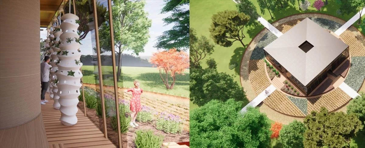 Conoce a Ítaca, una casa 3D impresa usando tierra, cal y càscaras de arroz