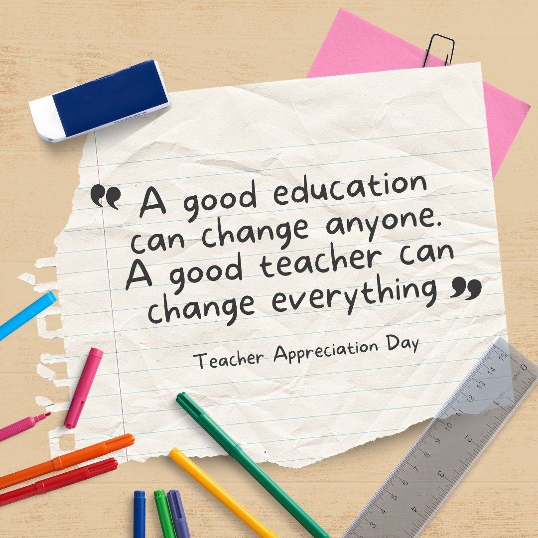 Happy Teacher's Appreciation Day to all the educators! Your dedication, passion and tireless efforts do not go unnoticed. Thank you for all you do to empower the leaders of tomorrow. Take some time to thank an educator in your life today! #ThankATeac
