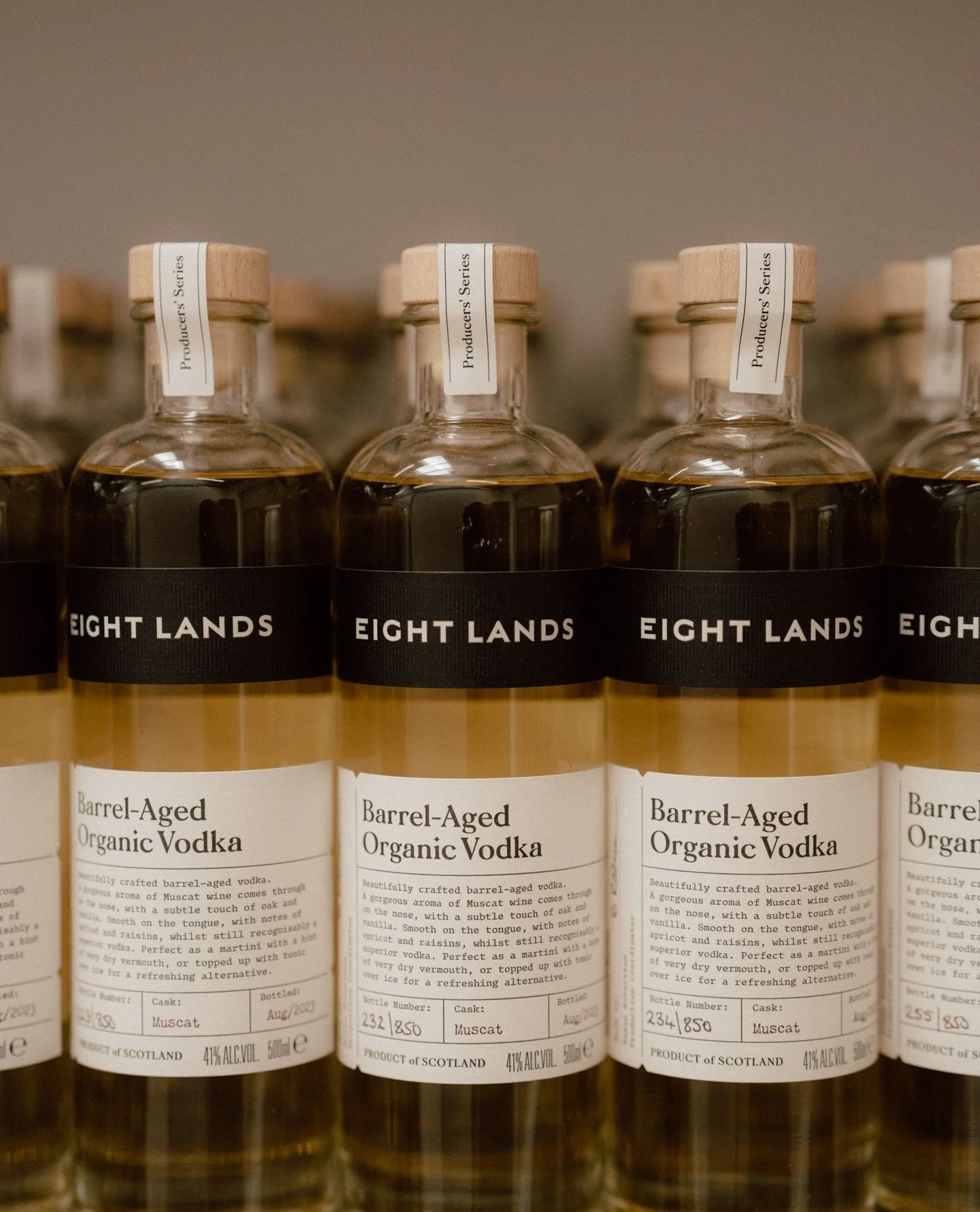 Barrel-Aged Organic Vodka, back for a second batch.⁠
⁠
Aged for five months in a Muscat wine barrel, this limited edition vodka brings gentle notes of apricot, raisin and burnt caramel, with touches of oak and vanilla on the nose. Smooth, distinctive