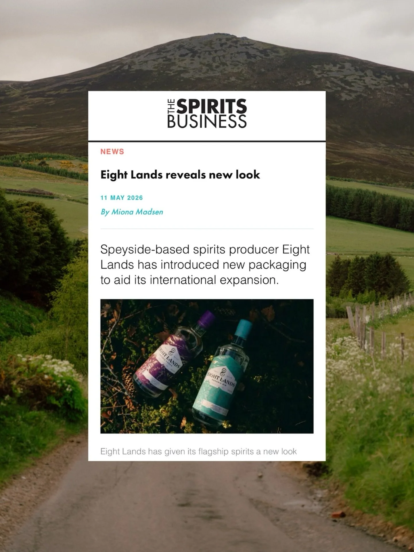 Thank you to The Spirits Business (@spiritsbusiness) for covering our new look. Created with Stranger &amp; Stranger (@therealstrangerandstranger) to tell more of the Eight Lands story, now available for spirits lovers around the world.

&ldquo;Every
