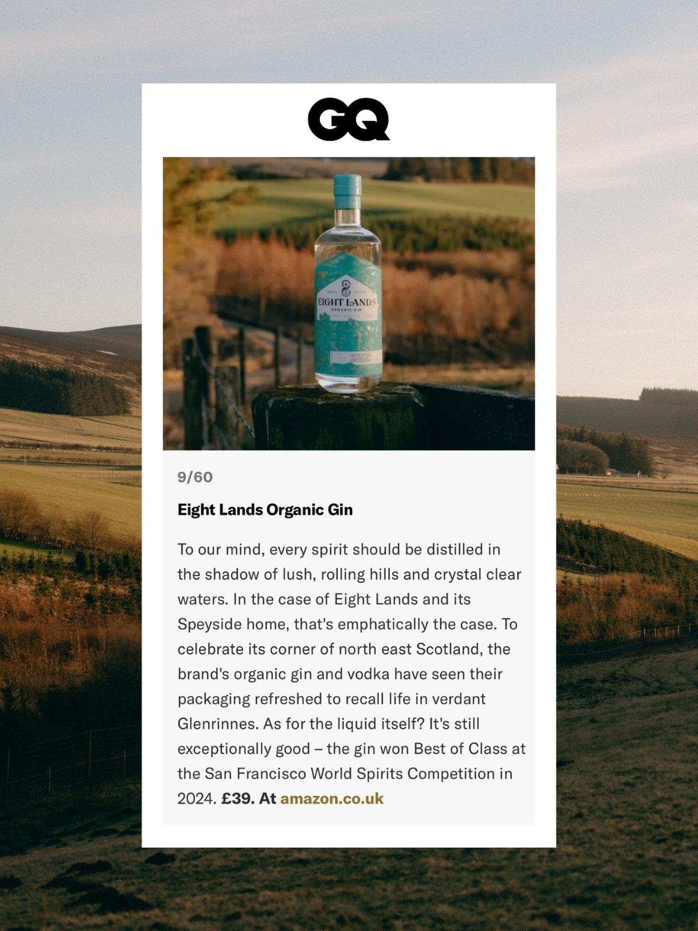 We&rsquo;re so honoured to be named one of @britishgq &ldquo;10 Coolest Things of the Week.&rdquo; 

Thank you to Rob Leedham for the kind words about our Speyside Organic Gin and the landscape that shapes everything we make.

Read the full feature v