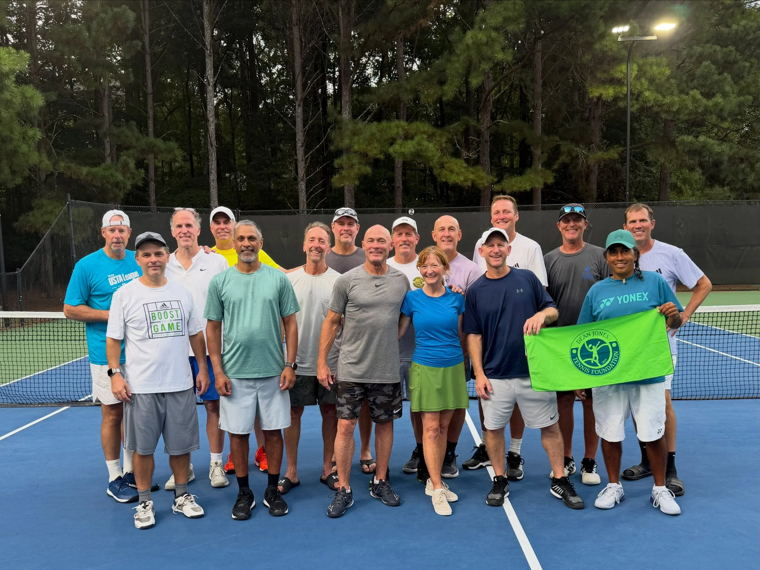 A BIG hug &amp; thank you to everyone who came out to play, enjoy, support, &amp; contribute to the success of the 2026 Dean Jones Tennis Foundation Open on Friday night. It was a fun, Friday night under the lights! 🎾💙✨

And&hellip; to keep the fun