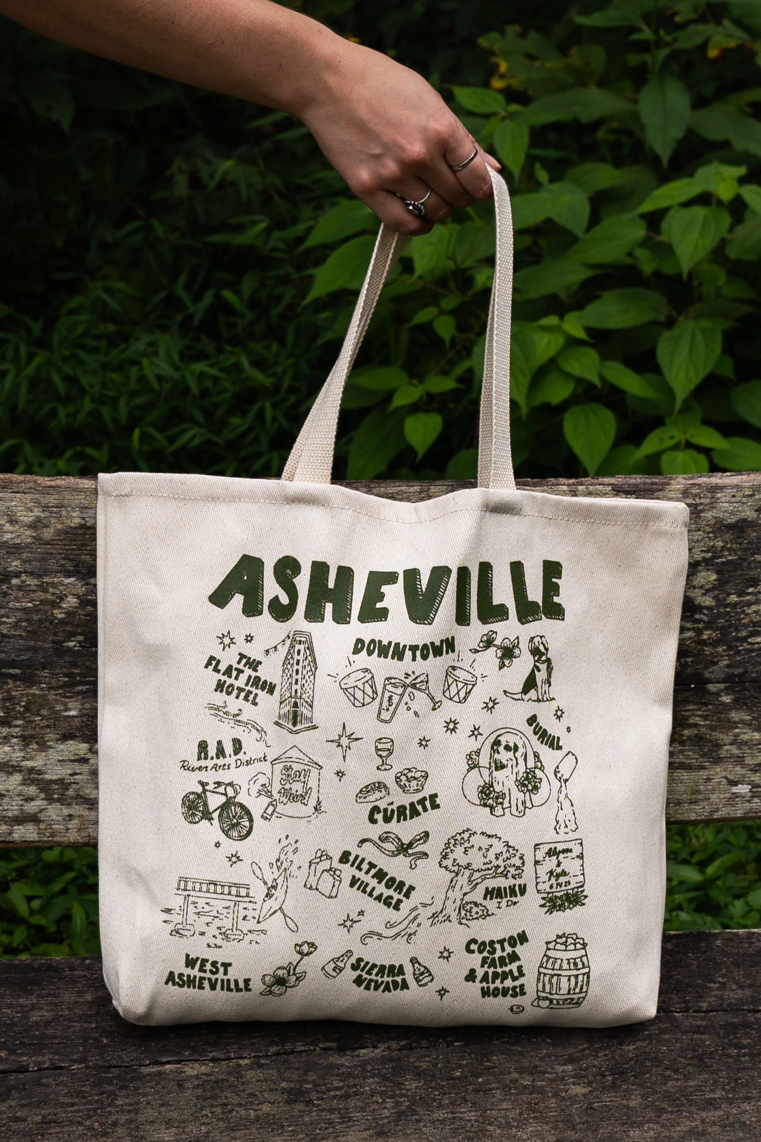 It's all in the details - personalized wedding party favors with the happy couple's favorite spaces in Asheville, NC to commemorate their big day