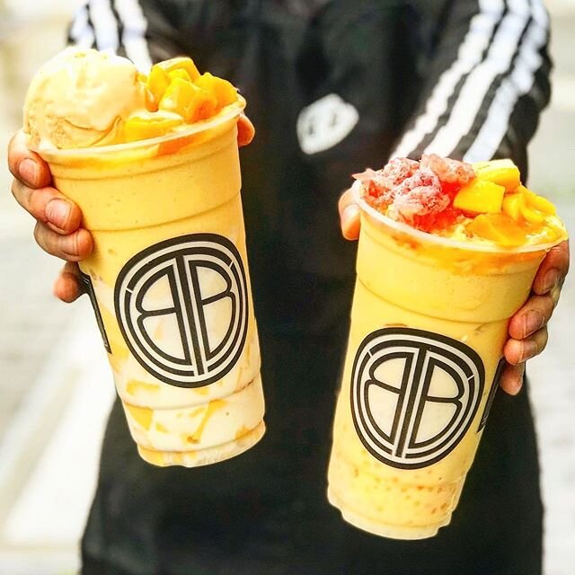It&rsquo;s mango madness up in here!!!! We have many different types of mango BBTs to choose from! -Our signature mango supreme (pictured)
-mango pomelo (pictured) -mango mojito -mango bubble milk -mango yukult -mango fruit tea 
Etc.!! And did we men
