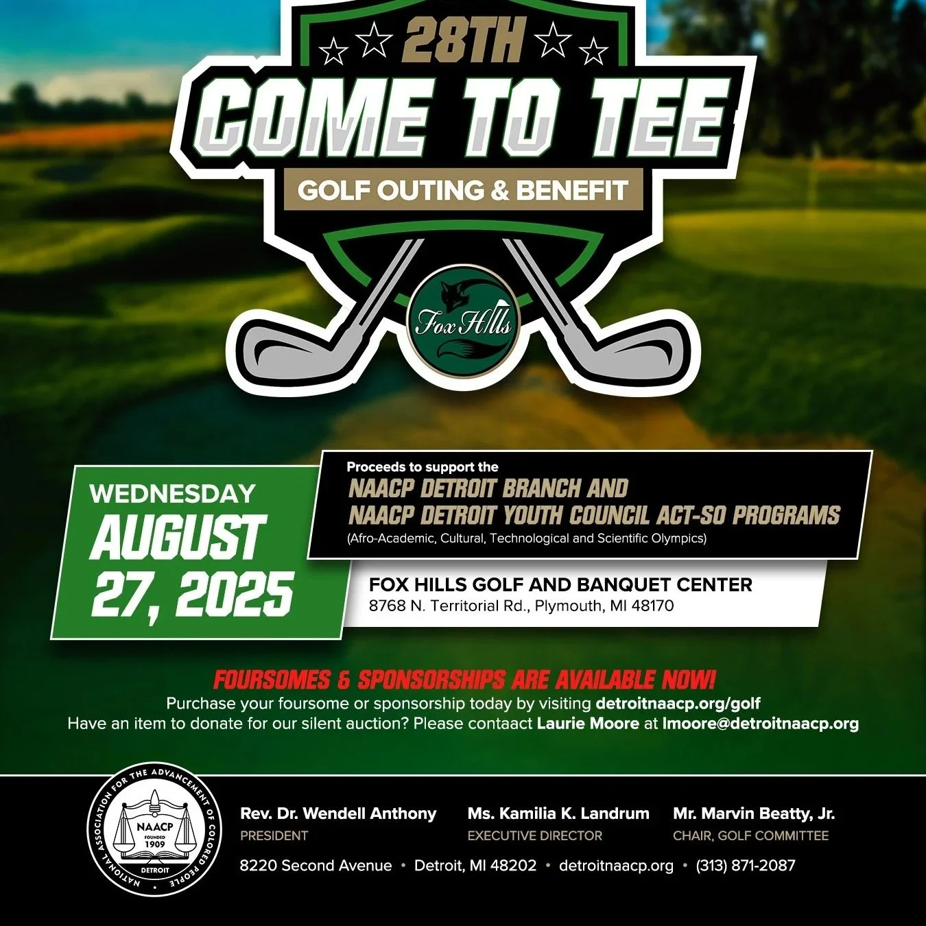 28TH COME TO TEE GOLF OUTING & BENEFIT