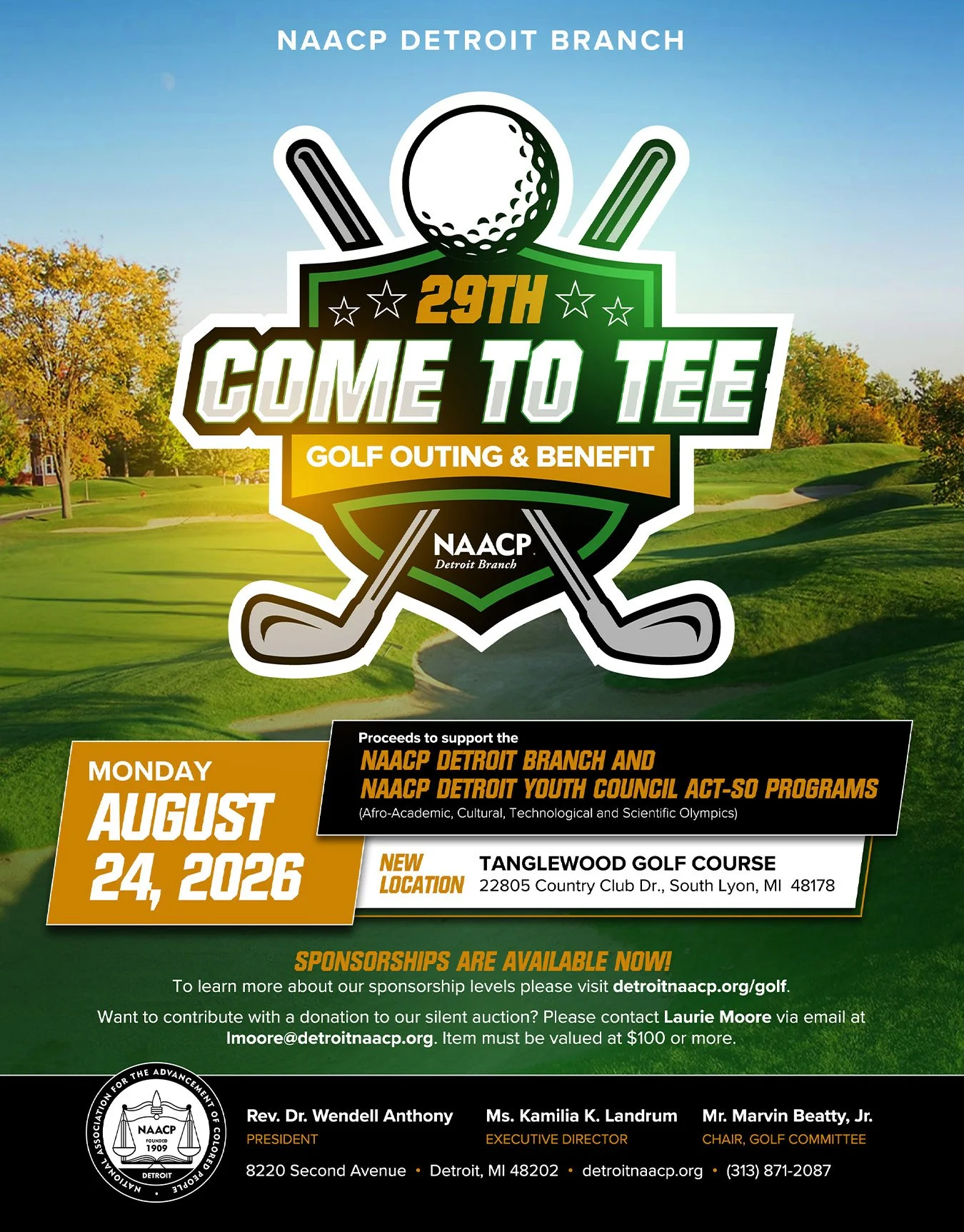 29TH COME TO TEE GOLF OUTING AND BENEFIT