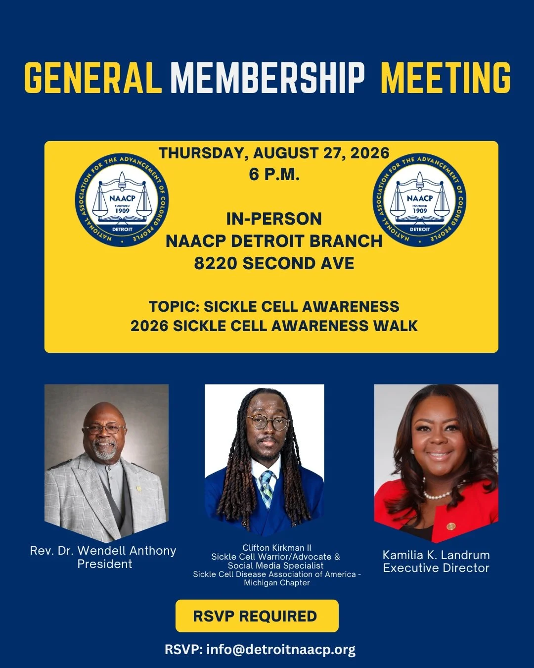 AUGUST 2026 GENERAL MEMBERSHIP MEETING