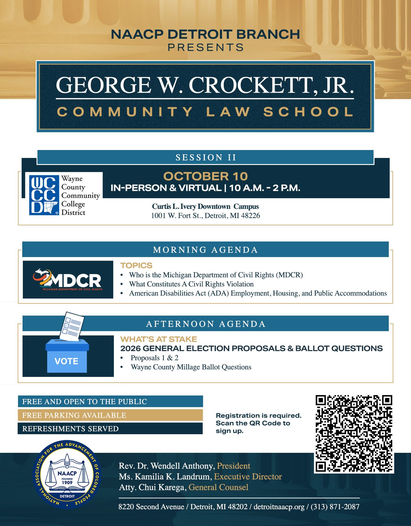 GEORGE W. CROCKETT JR. COMMUNITY LAW SCHOOL - SESSION II