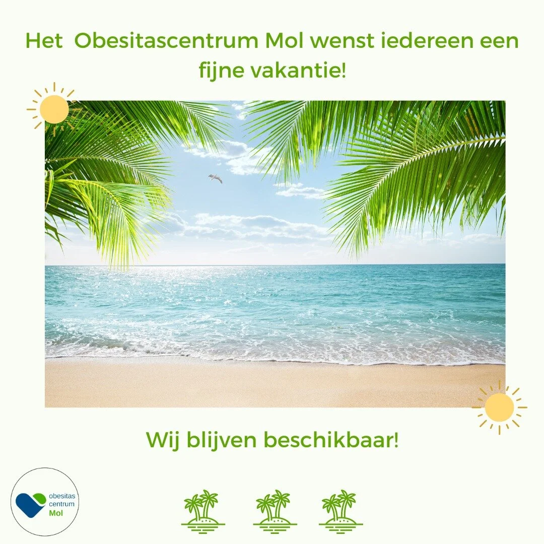Het Obesitascentrum Mol wenst iedereen een fijne vakantie!✈️☀️

Wij blijven beschikbaar!
📧obesitas@azmol.be
📞 014/71 23 60

#vakantie #holliday #obesitas #obesitascentrummol #mol #kempen