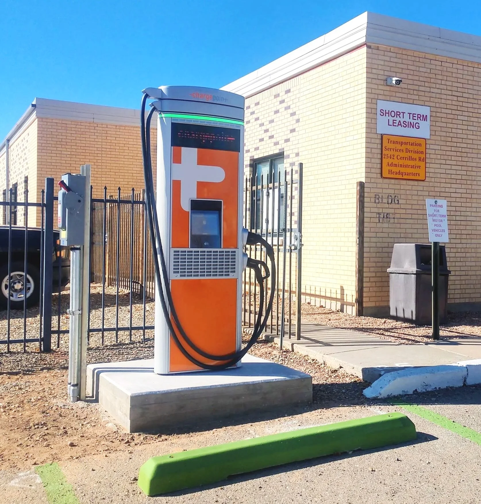 CPE250 EV charging station at the Transportation Services Division, Santa Fe
