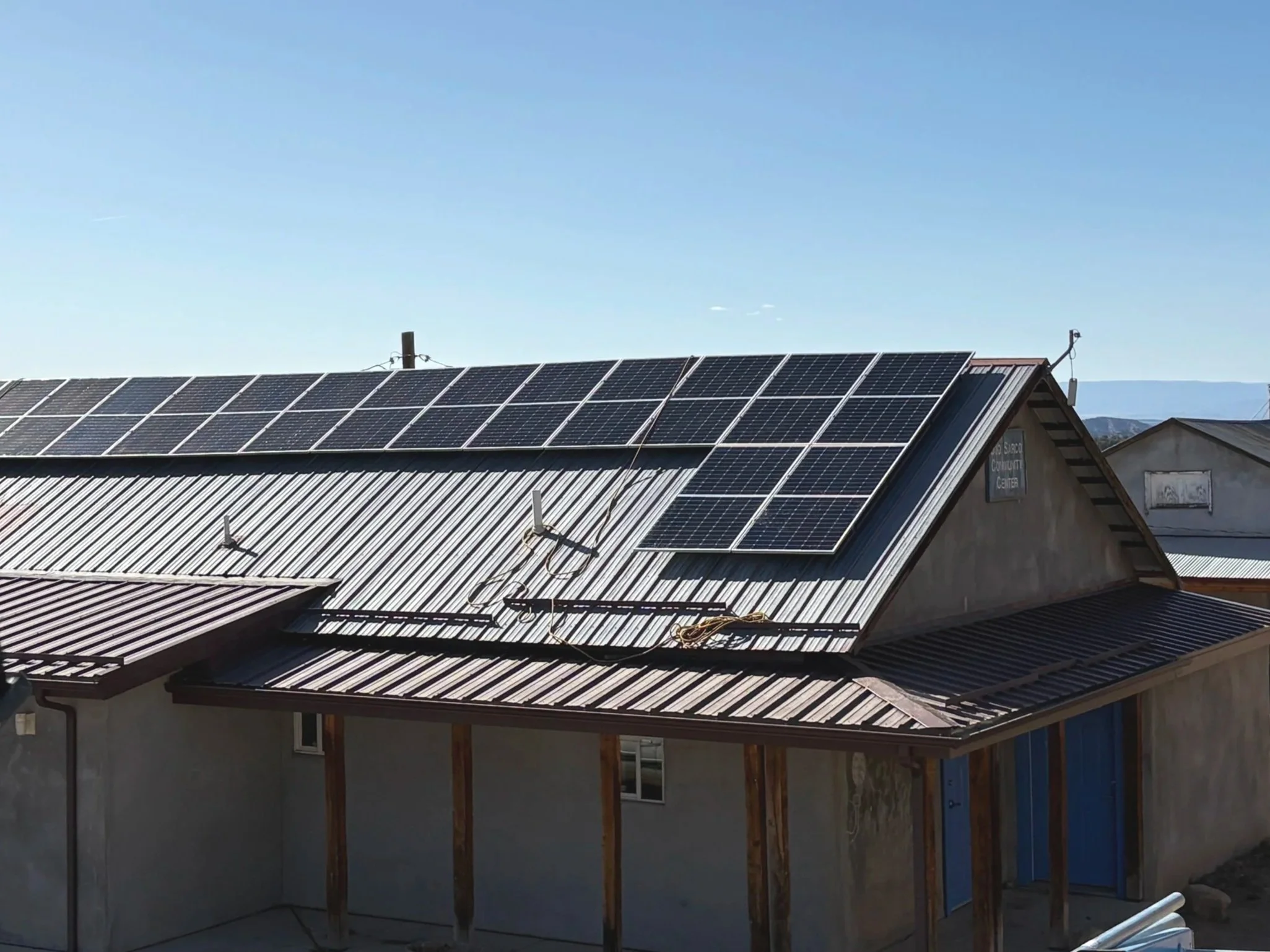 Ojo Sarco Community Center and Library solar system donated by PPC