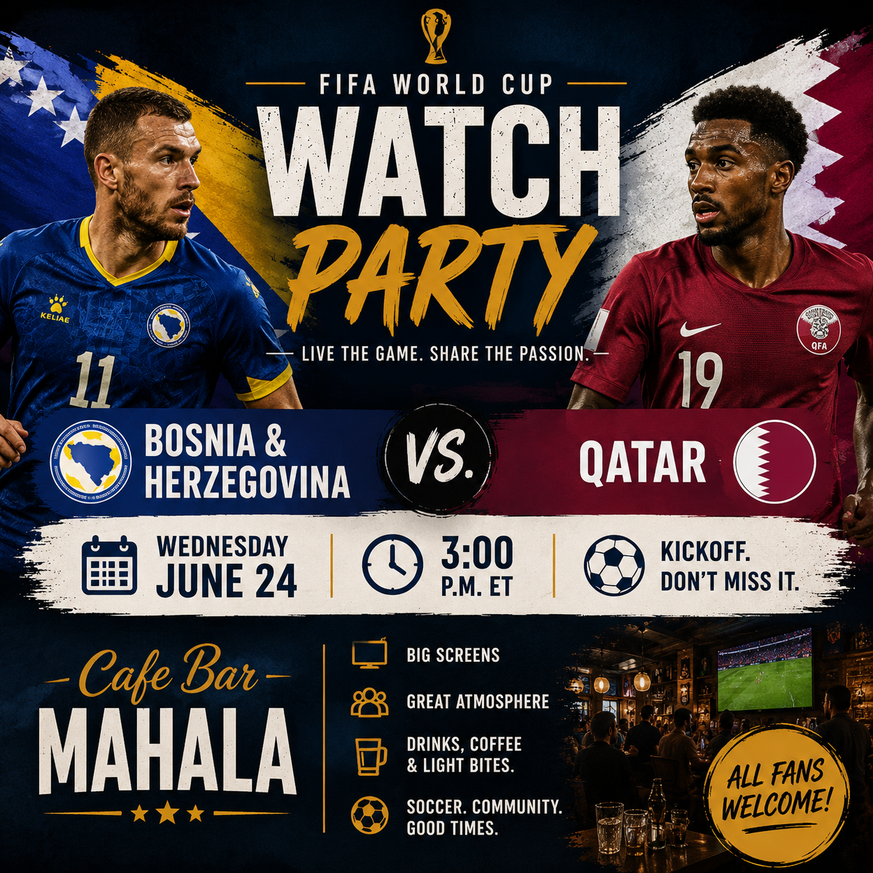 Bosnia & Herzegovina vs. Qatar