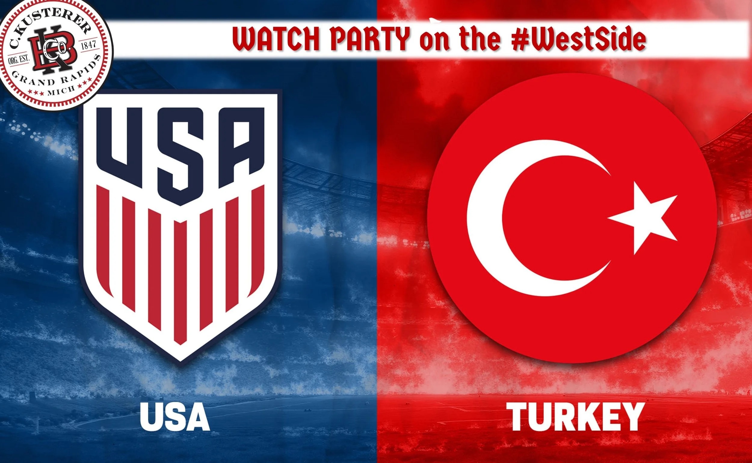  Huge Thursday Watch Party: United States vs. Turkey