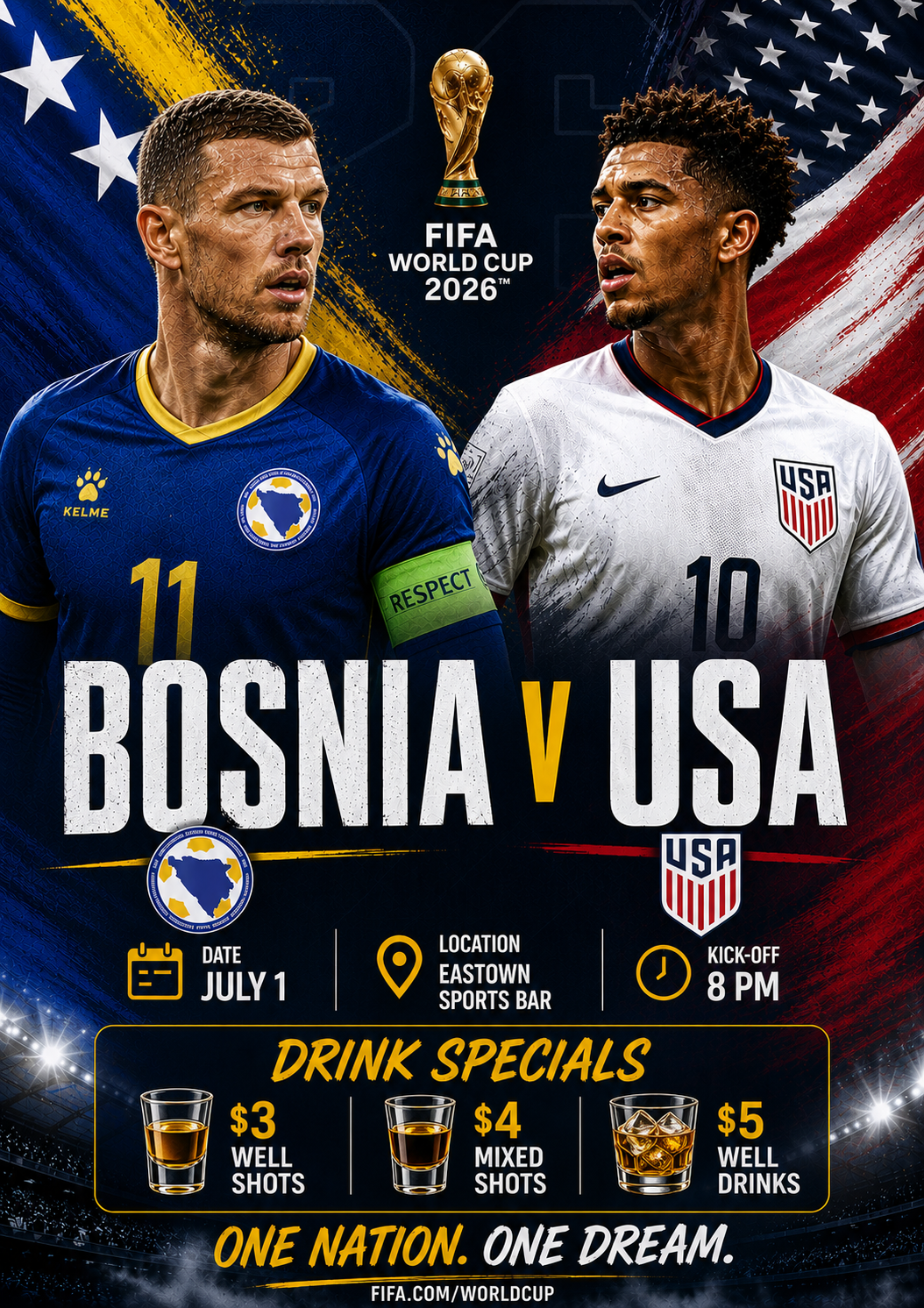 Bosnia vs USA watch party