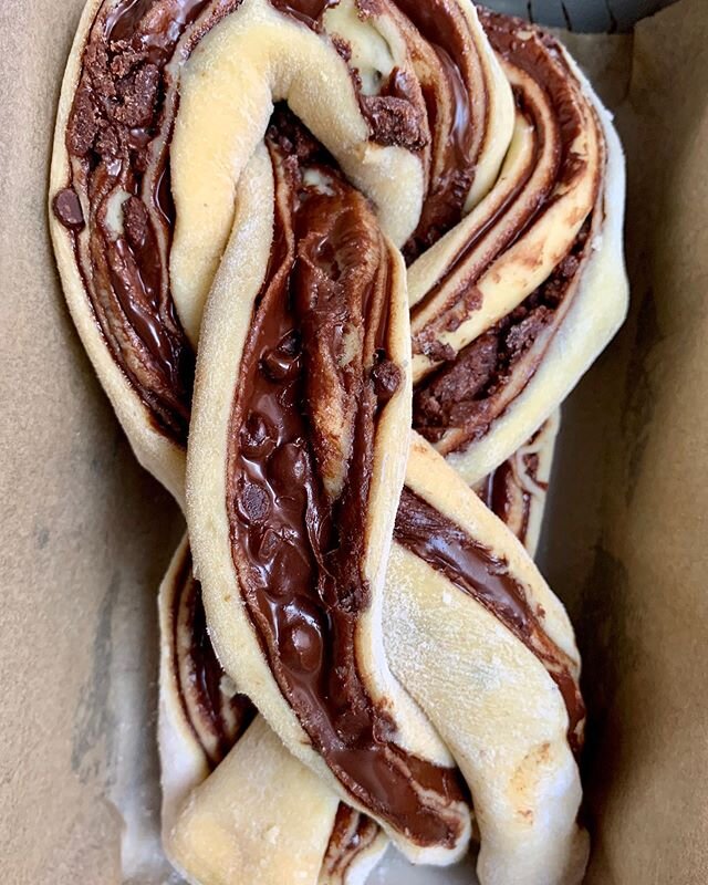 Chocolate babka in the making. @clarkbar &lsquo;s recipe over @nytcooking